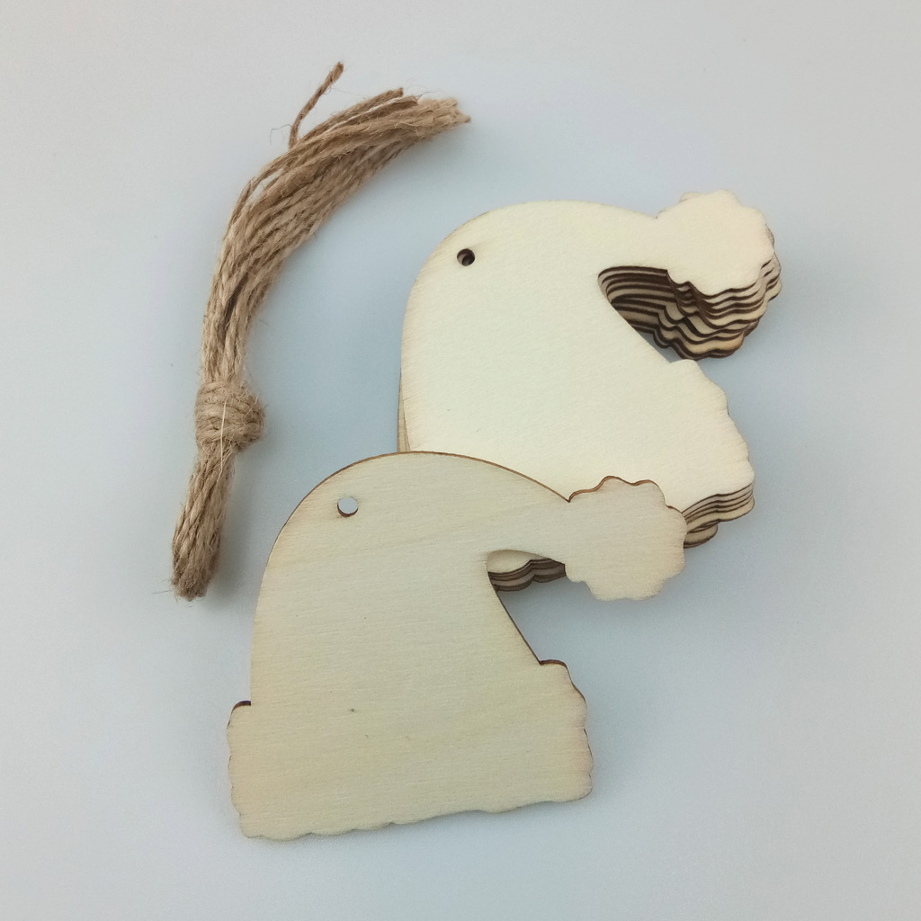 圣诞节挂件家居装饰用品木质工艺品创意雕刻木片圣诞树配道具礼品详情图8