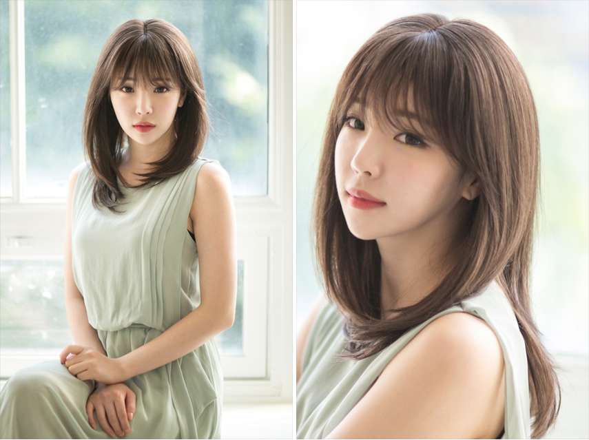 抖音网红直播热线空气刘海头套假发产品图