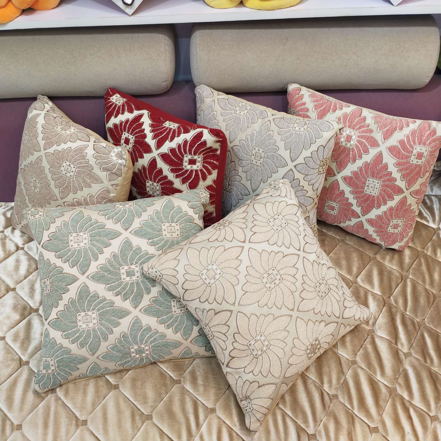Geometric simple modern sofa cushion, office cushion, Chenisha series