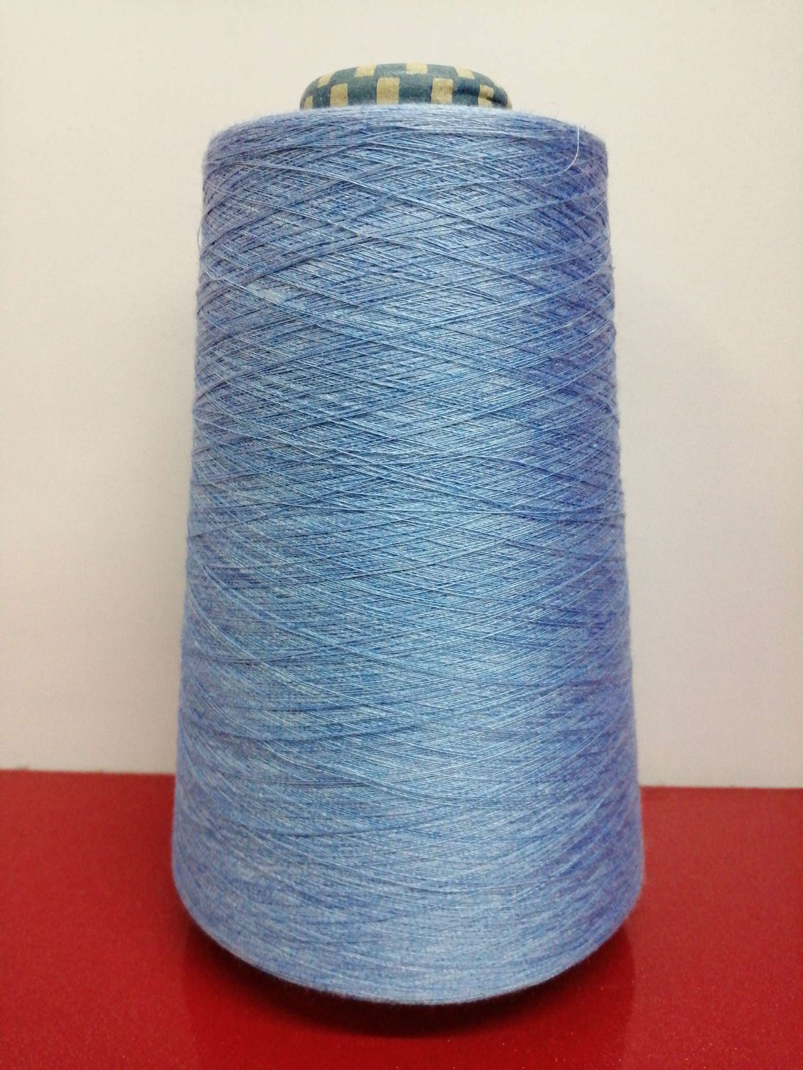 Blue in colorful gauze