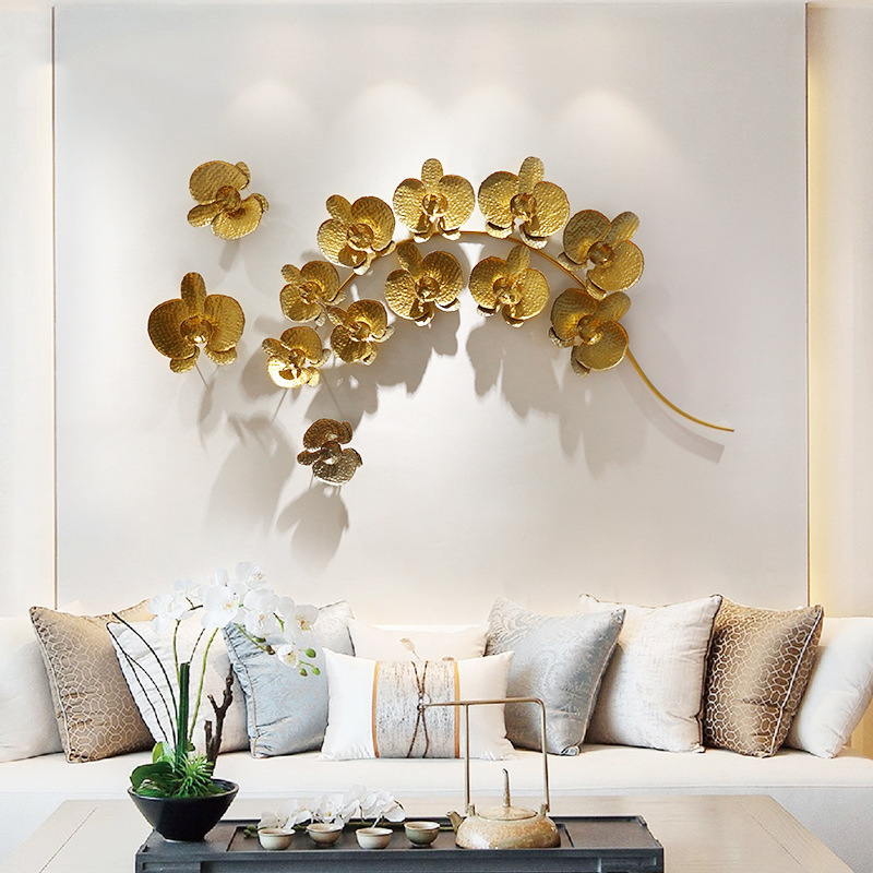 现代创意客厅沙发背景墙装饰挂件 3D立体铁艺壁饰 餐厅墙上装饰品图
