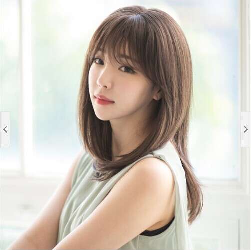 抖音网红直播热线空气刘海头套假发图