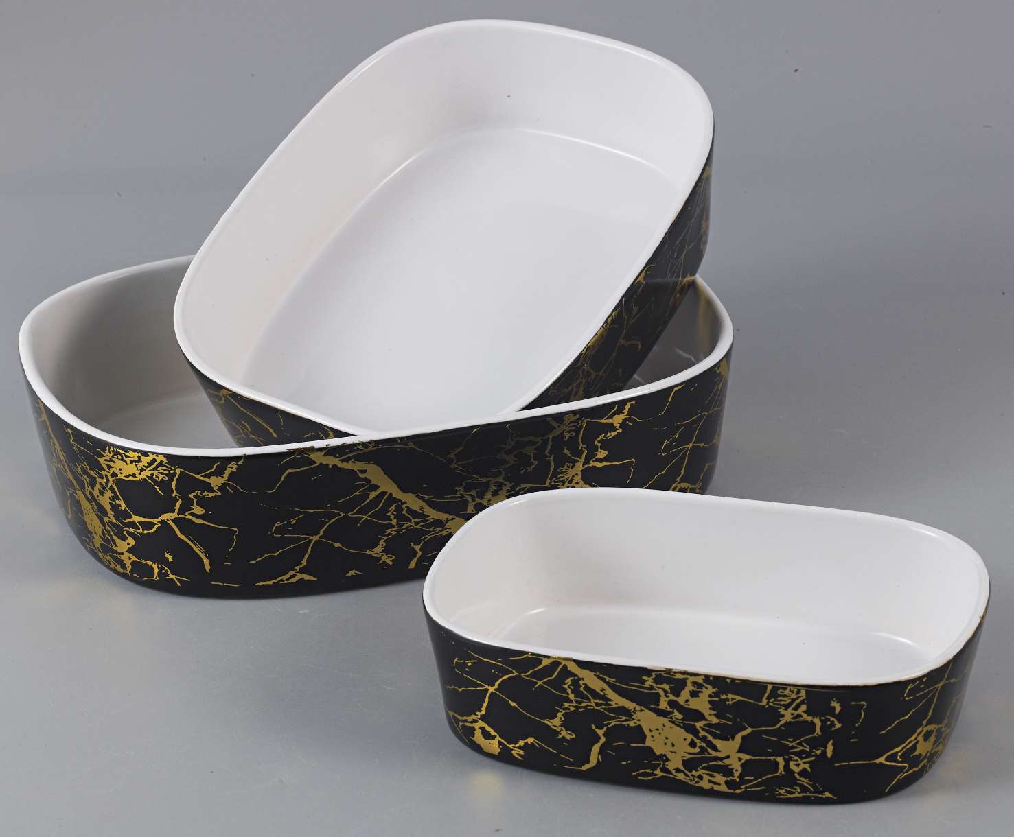 Set of 3 rectangular baking bowls details Picture