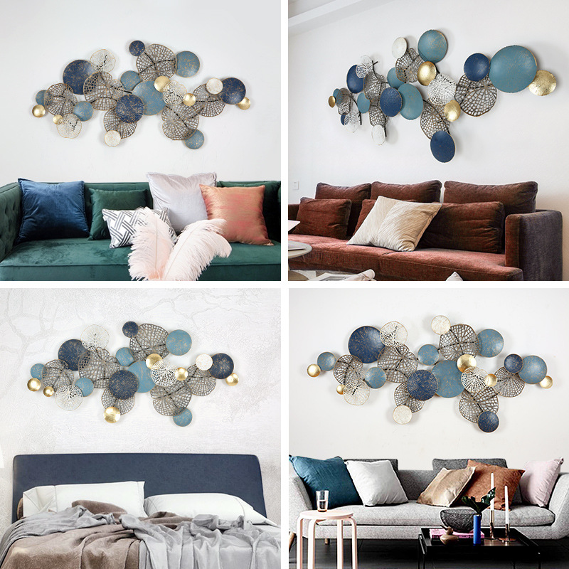 Modern Simple Iron Art Wall Decoration Metal Three-Dimensional Manual Wall Hanging High-End Hotel Club Soft Installation Living Room Wall Decoration Pendant Application Scenario