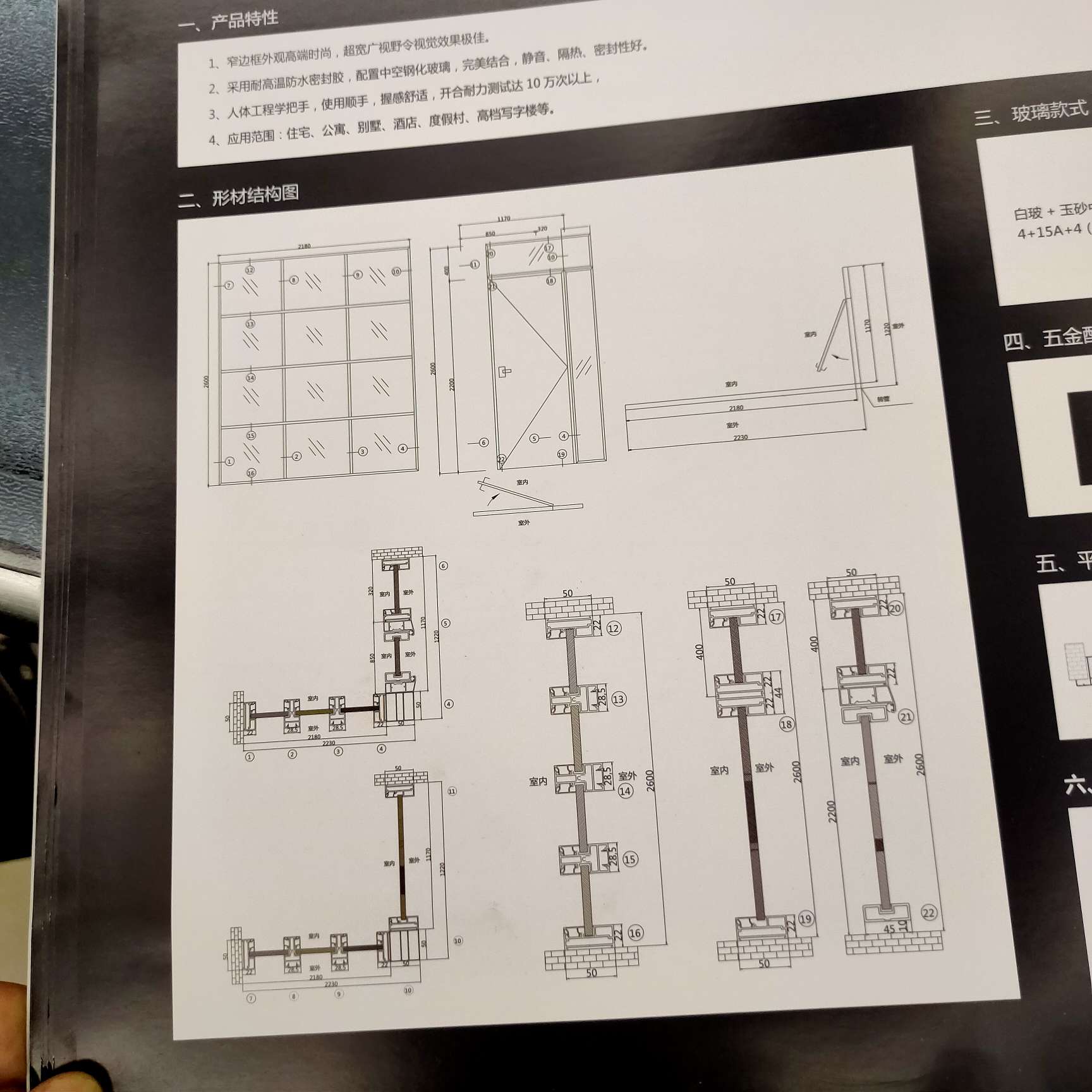 窄边固定+平开门（2.5mm/2.0mm）价格面议详情图9
