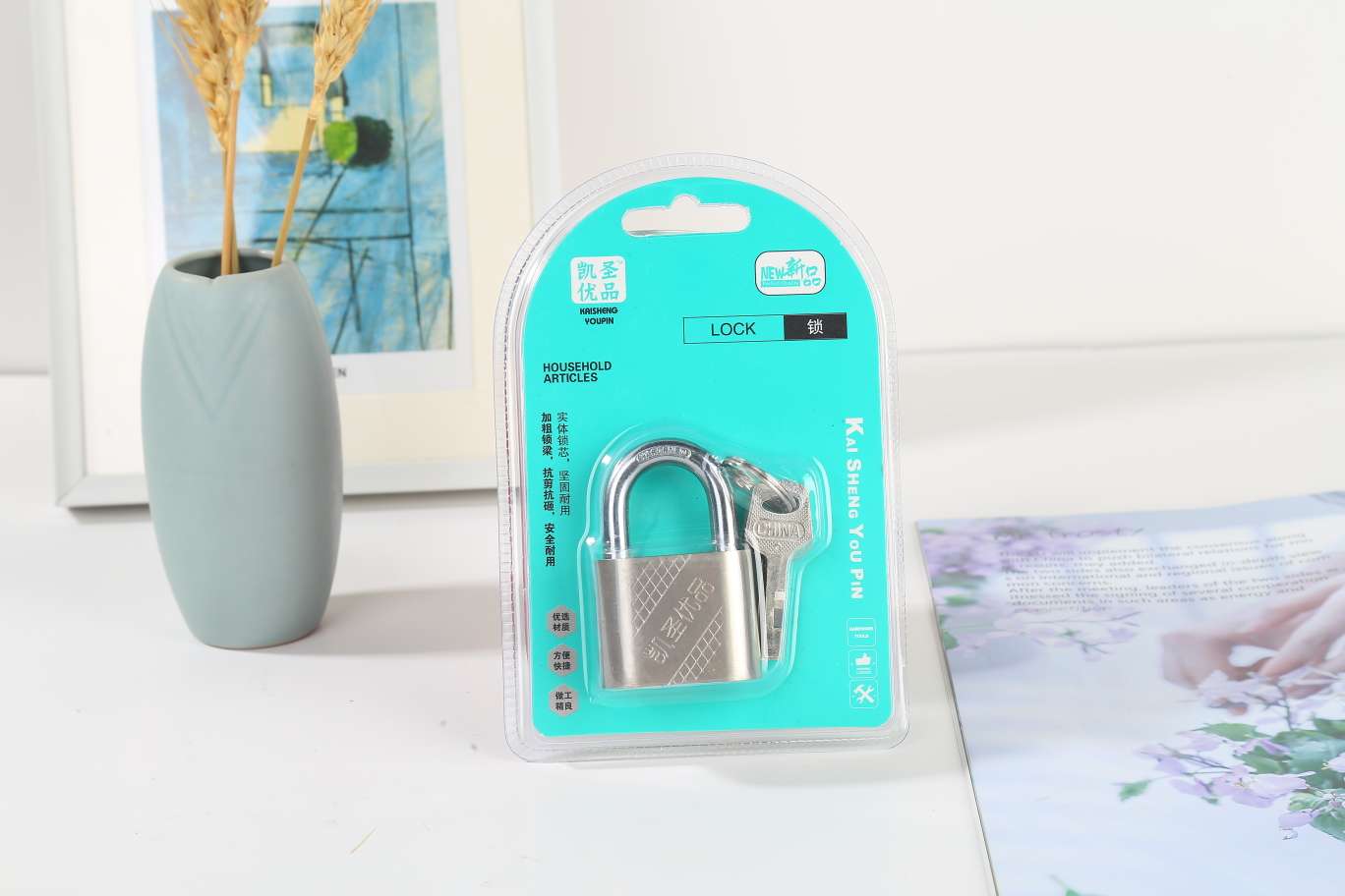 k-80 40mm round steel lock, short cabinet lock, medium-sized lock, sub-cabinet door lock, drawer lock, household padlock, anti-rust small lock head door lock, dormitory anti-theft lock