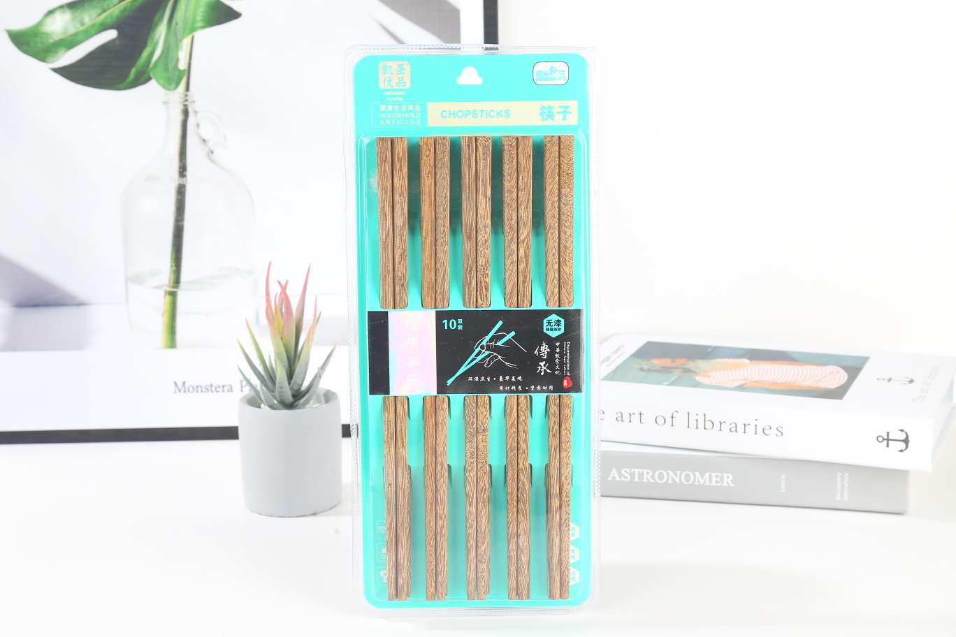 k-336 high-end wooden chopsticks, made of solid wood, chicken wing wood, red sandalwood, household, unpainted and waxed, kitchenware details Picture