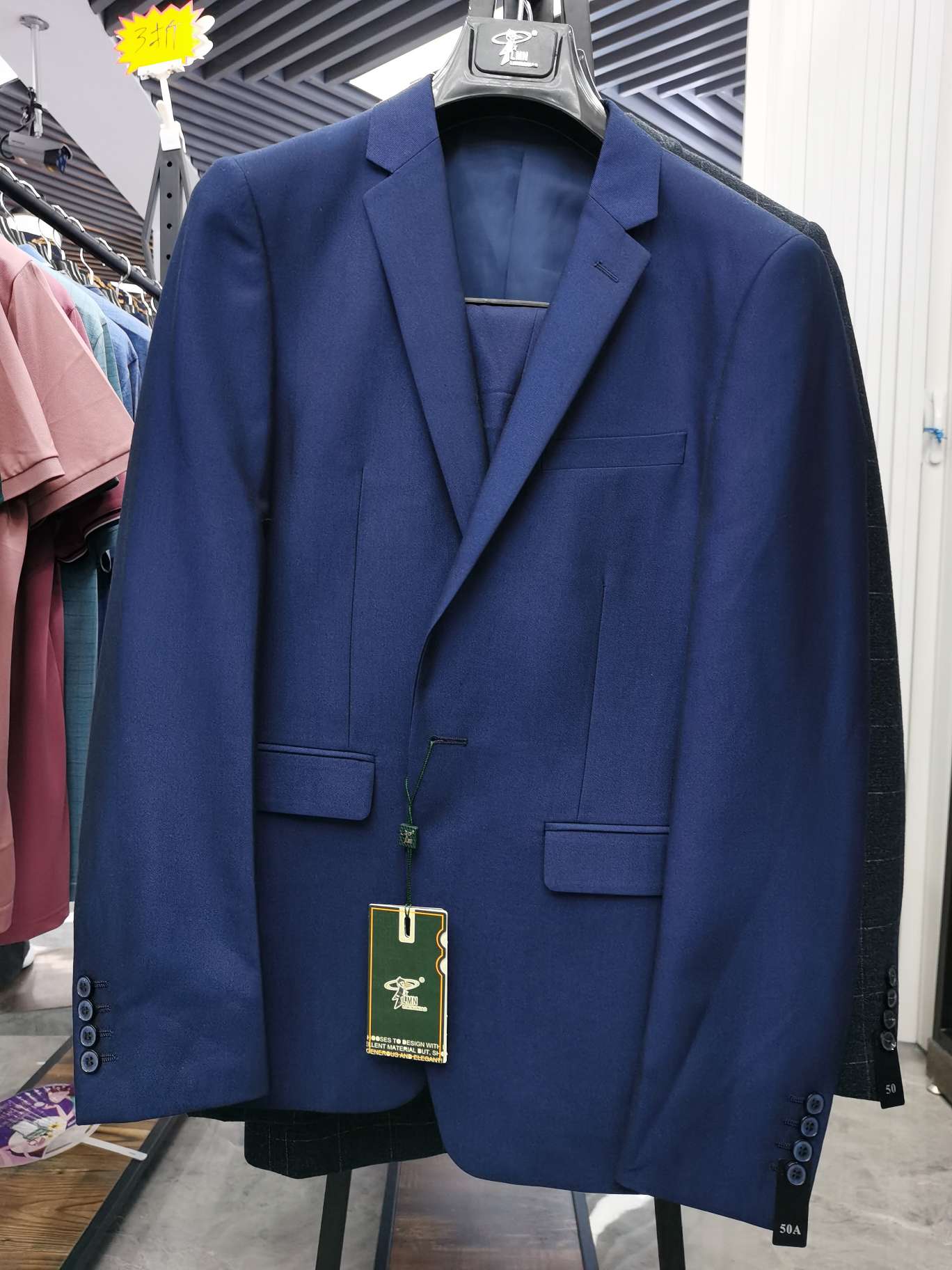 Men's casual suit light blue Specification image
