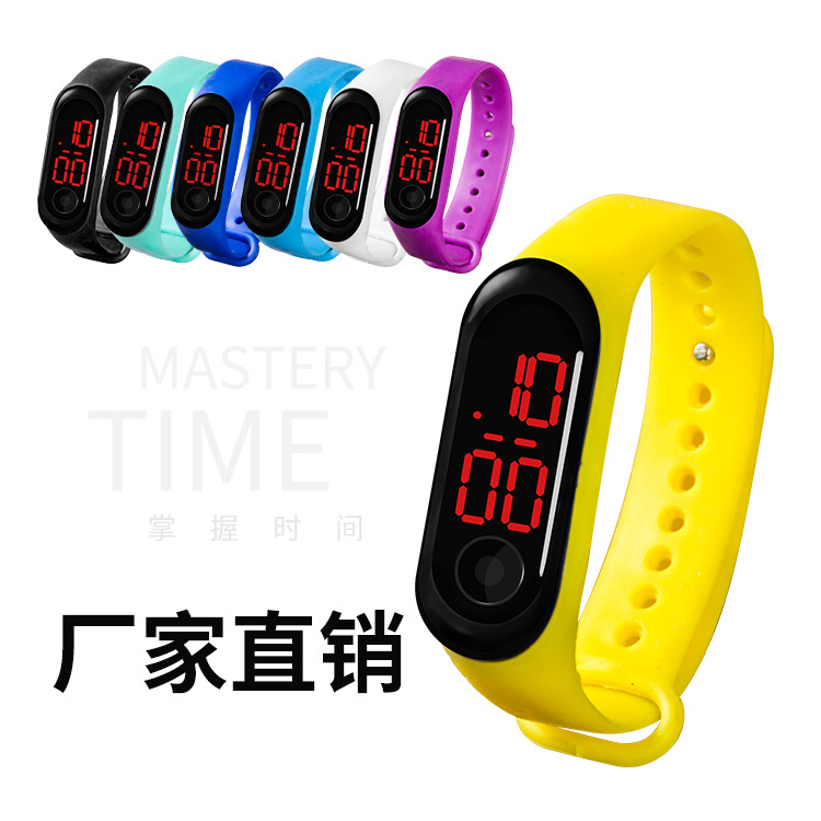 Direct sales from the manufacturer of fashionable, soft plastic electronic wristband watches, LED blue light watches and children's watches