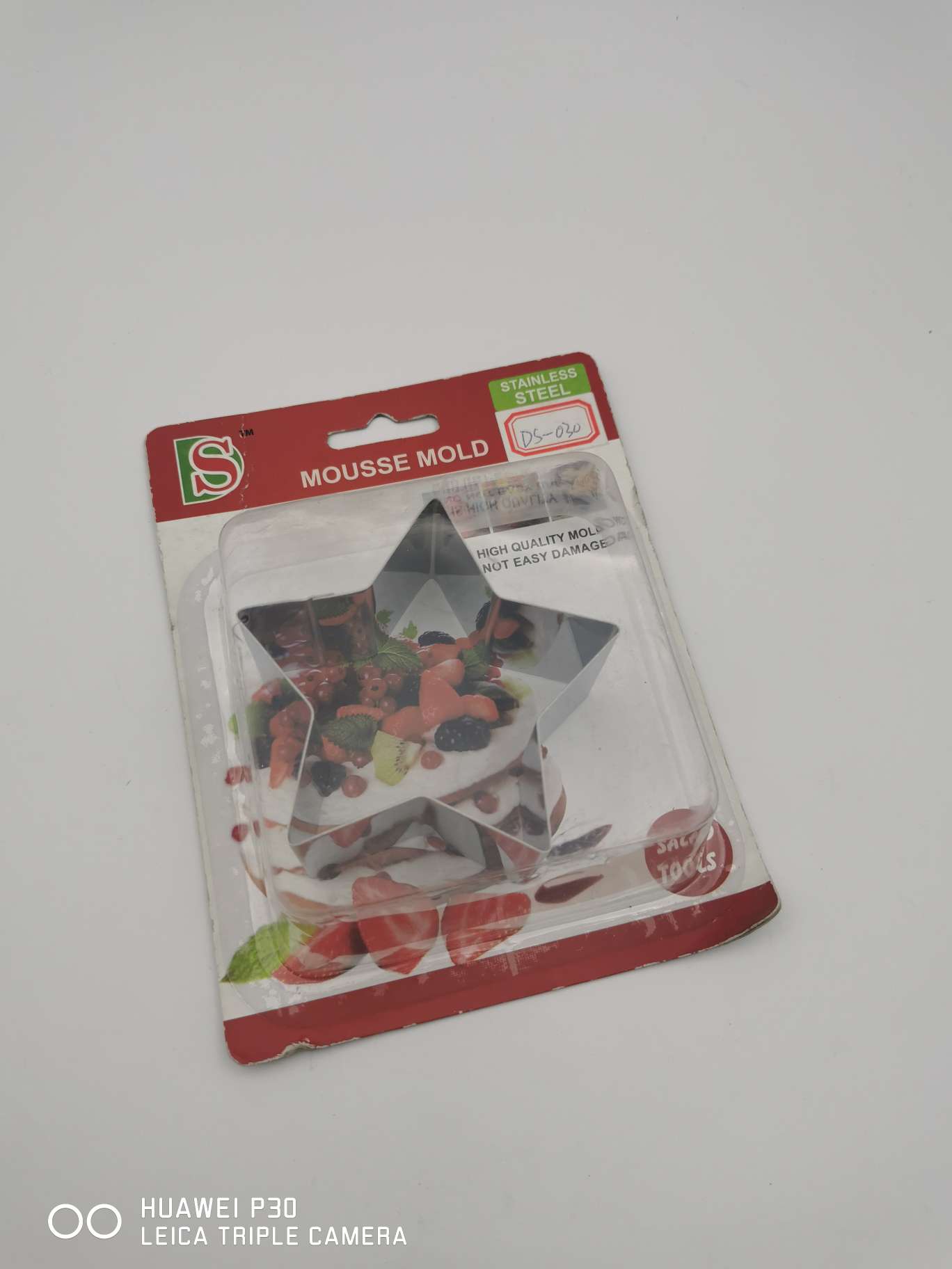 Stainless steel mousse ring small cake mold, small mousse ring cheesecake cookie mold, baking tool set, square, flower, five-pointed star shape Application Scenario