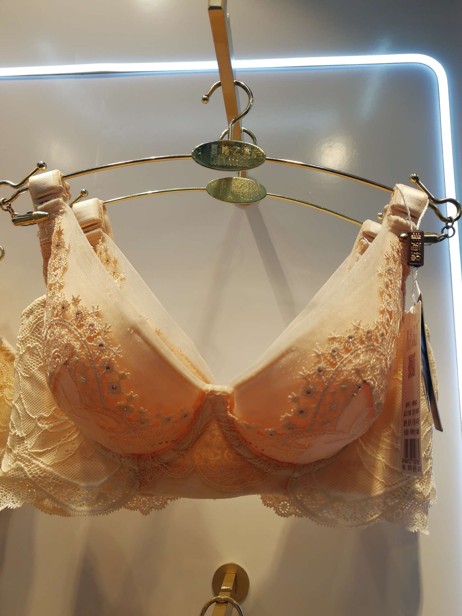 夏娃之秀货号5076A，5O77B，黑色，肤色，烟粉，精灵绿，外面雷丝，里面纯棉，乳胶杯，胸形特完美，(魔力挺)