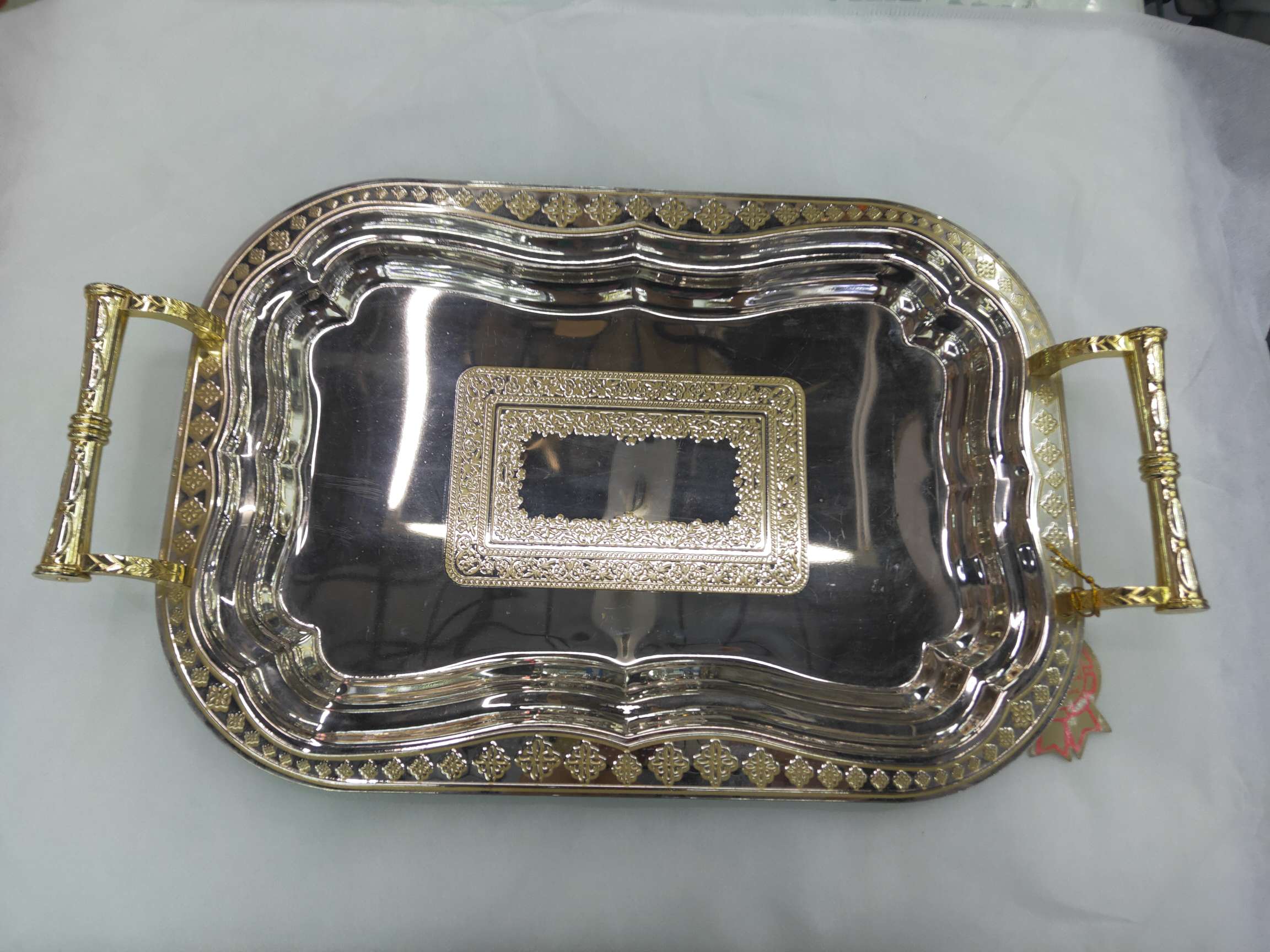 金属托盘塑料柄