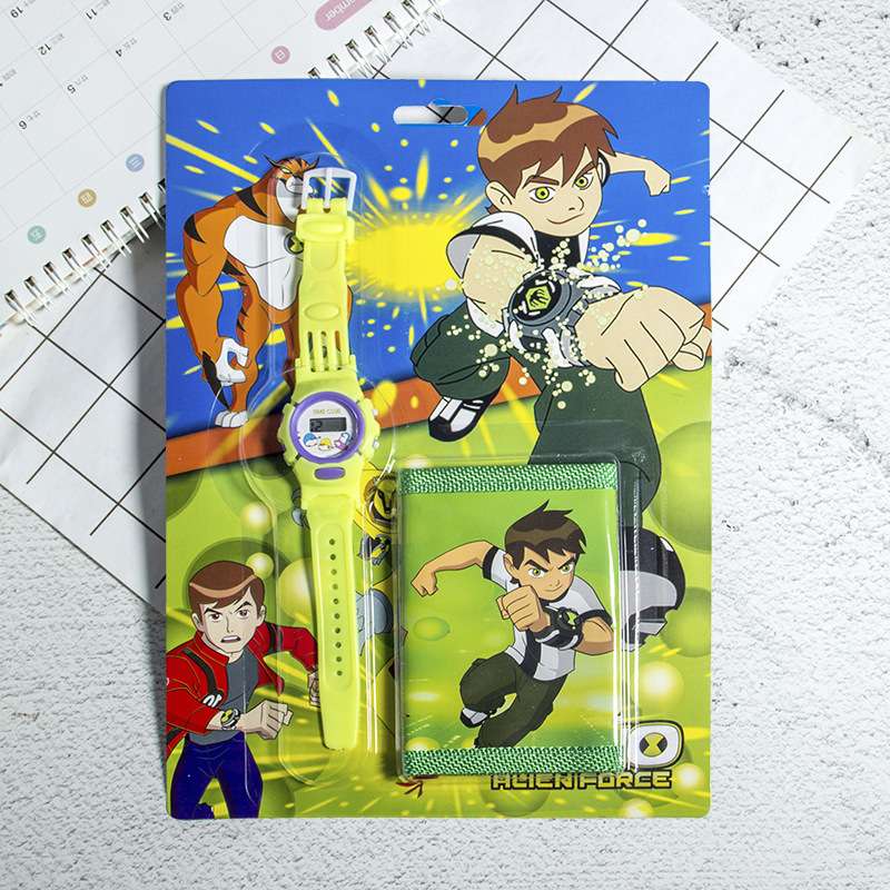 Factory direct sales of children's cartoon fabric coin purse watches, Barcelona wallet watch sets wholesale details Picture