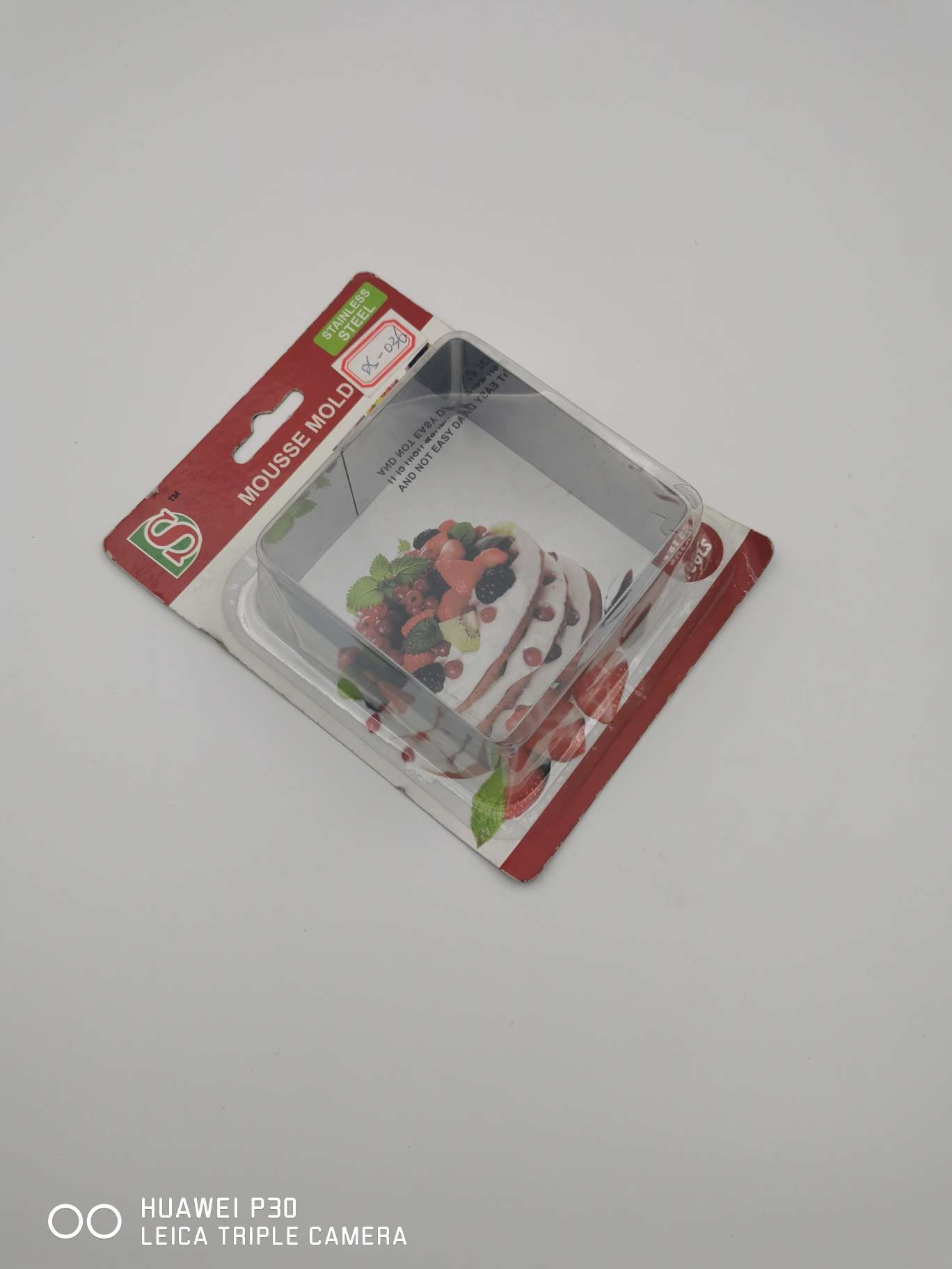 Stainless steel mousse ring small cake mold, small mousse ring cheesecake cookie mold, baking tool set, square, flower, five-pointed star shape Specification image