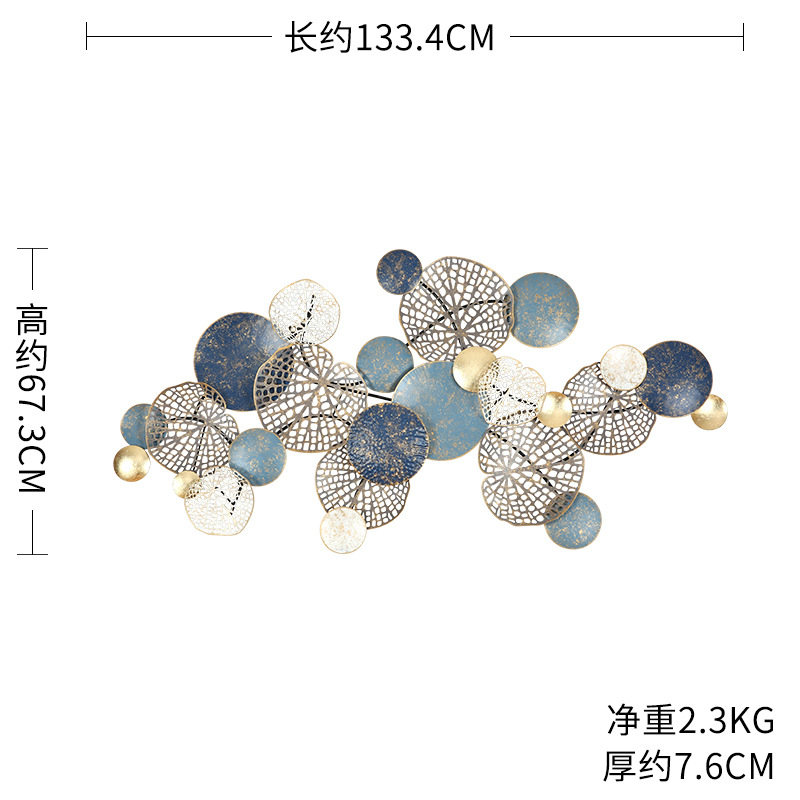 Modern Simple Iron Art Wall Decoration Metal Three-Dimensional Manual Wall Hanging High-End Hotel Club Soft Installation Living Room Wall Decoration Pendant details Picture