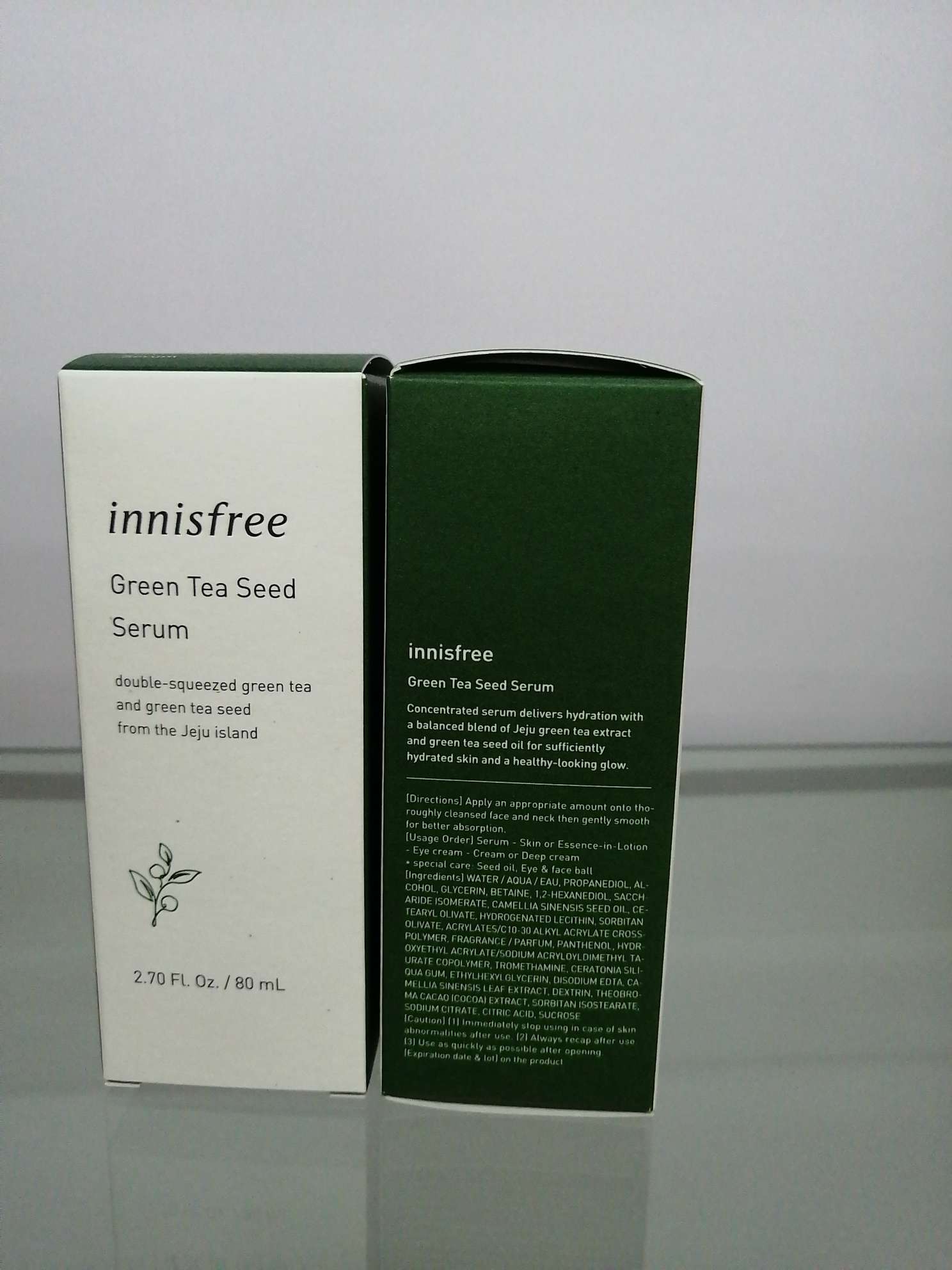 悦诗风吟绿茶籽精粹水分肌底菁露白底实物图