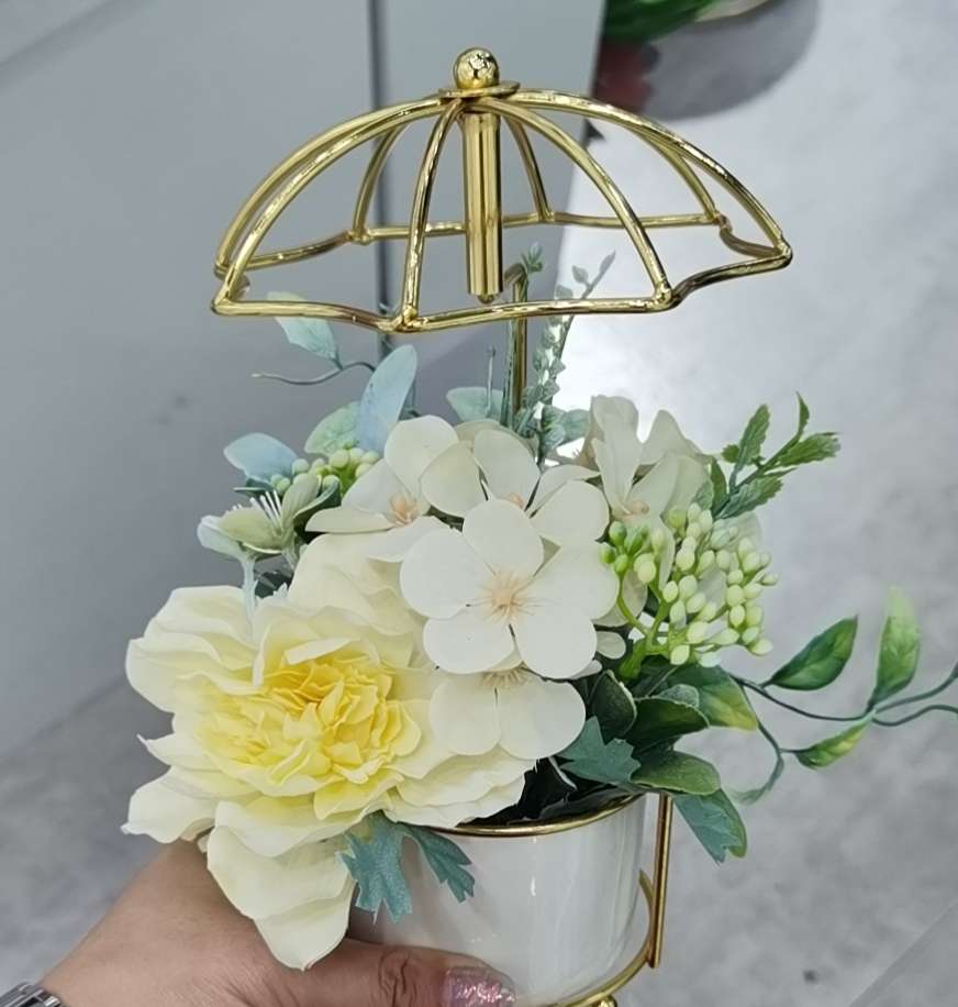 Hanlv Handicrafts, creative sun umbrellas, artificial flower potted plants, bonsai decorations Specification image