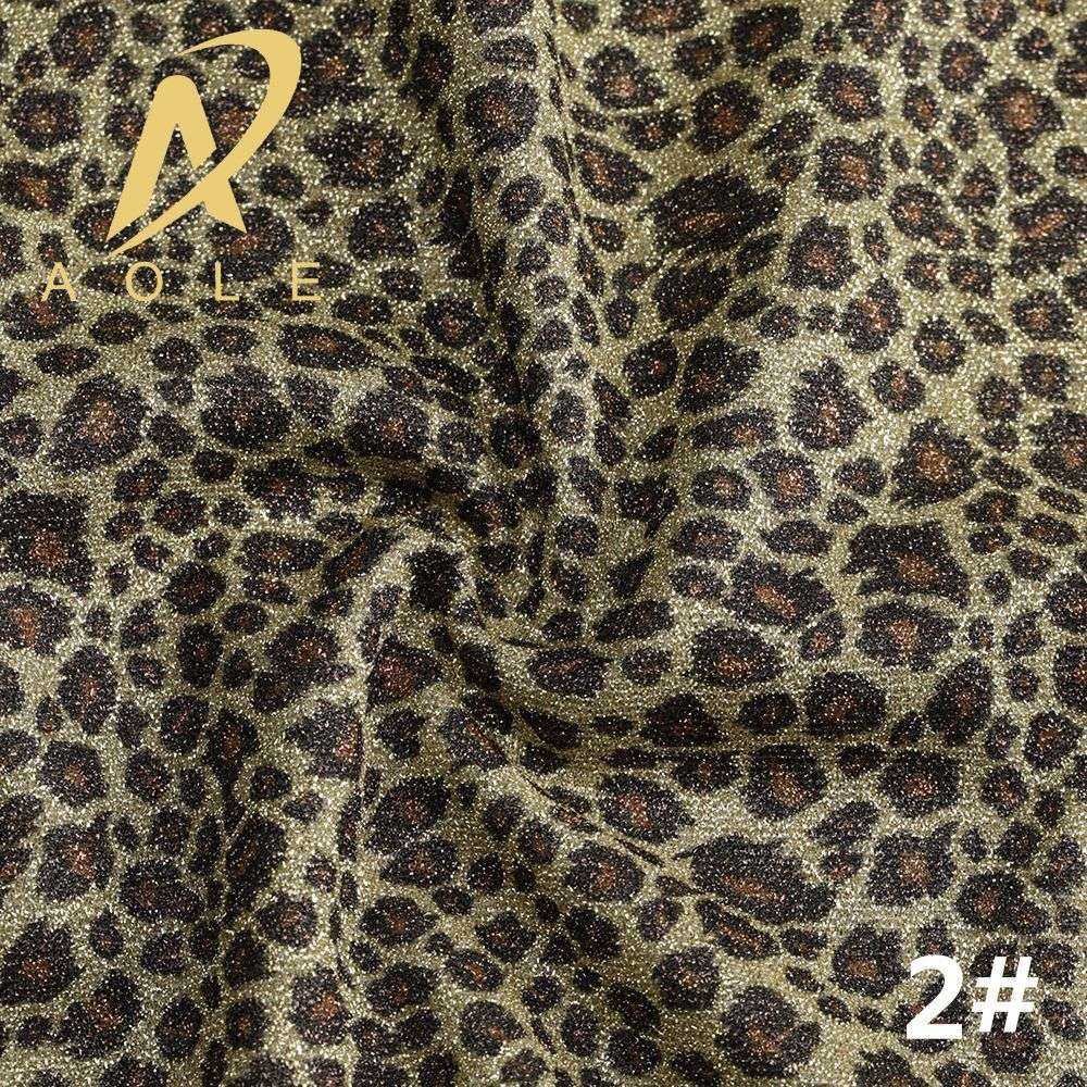 Leopard Print Thread Cloth Gold Thread Cloth Headdress Muslim Headscarf Women's Skirt Fabric details Picture