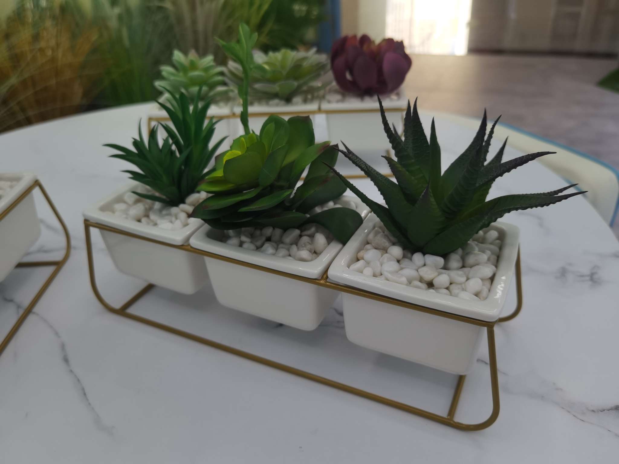 Simulated succulent plant potted plants and bonsai combination sets, home decoration ornaments, coffee tables, TV cabinets, dining table surface decorations, foreign trade retail undefined