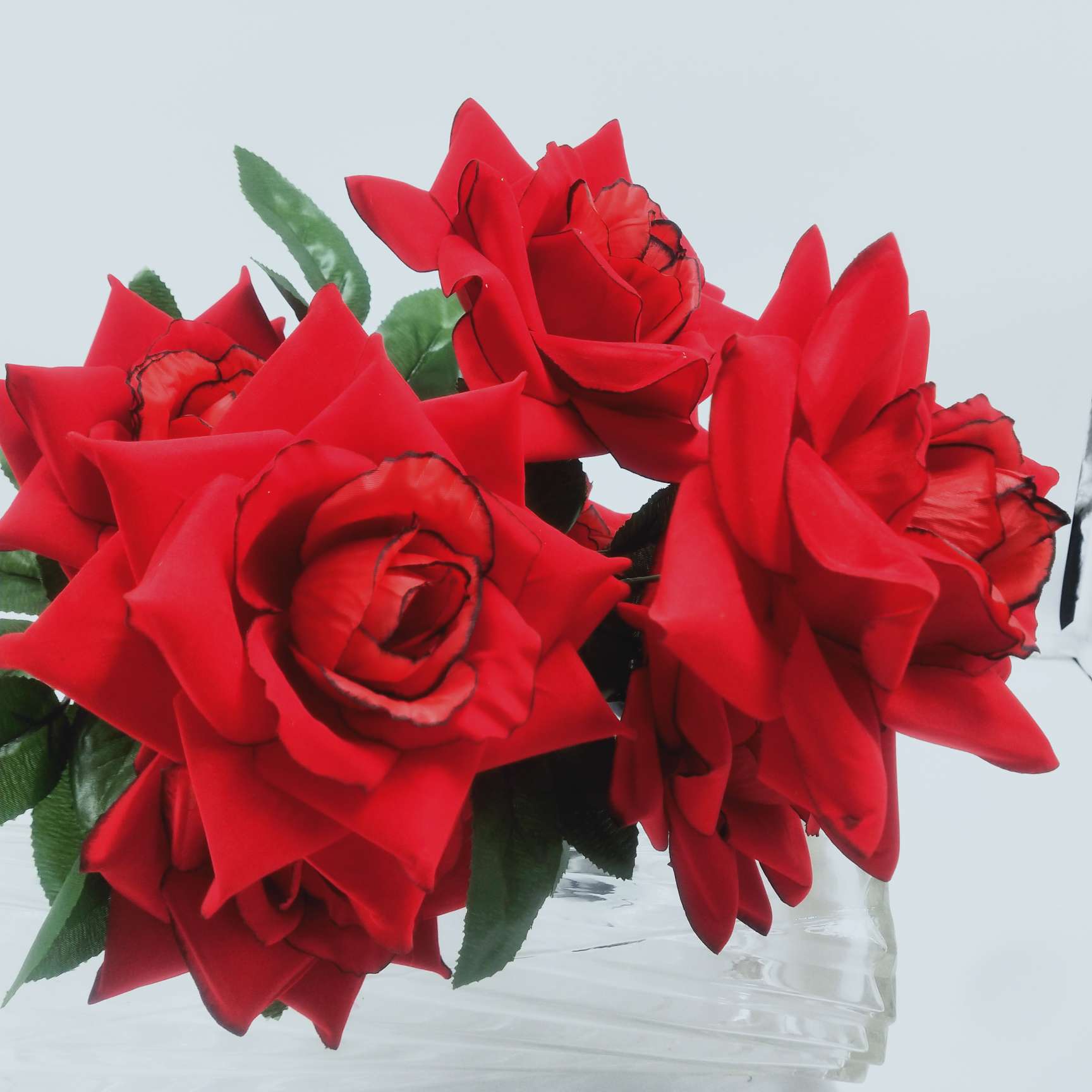 仿真花假花成品卷边玫内装饰摆件仿真植物仿真园艺详情图6