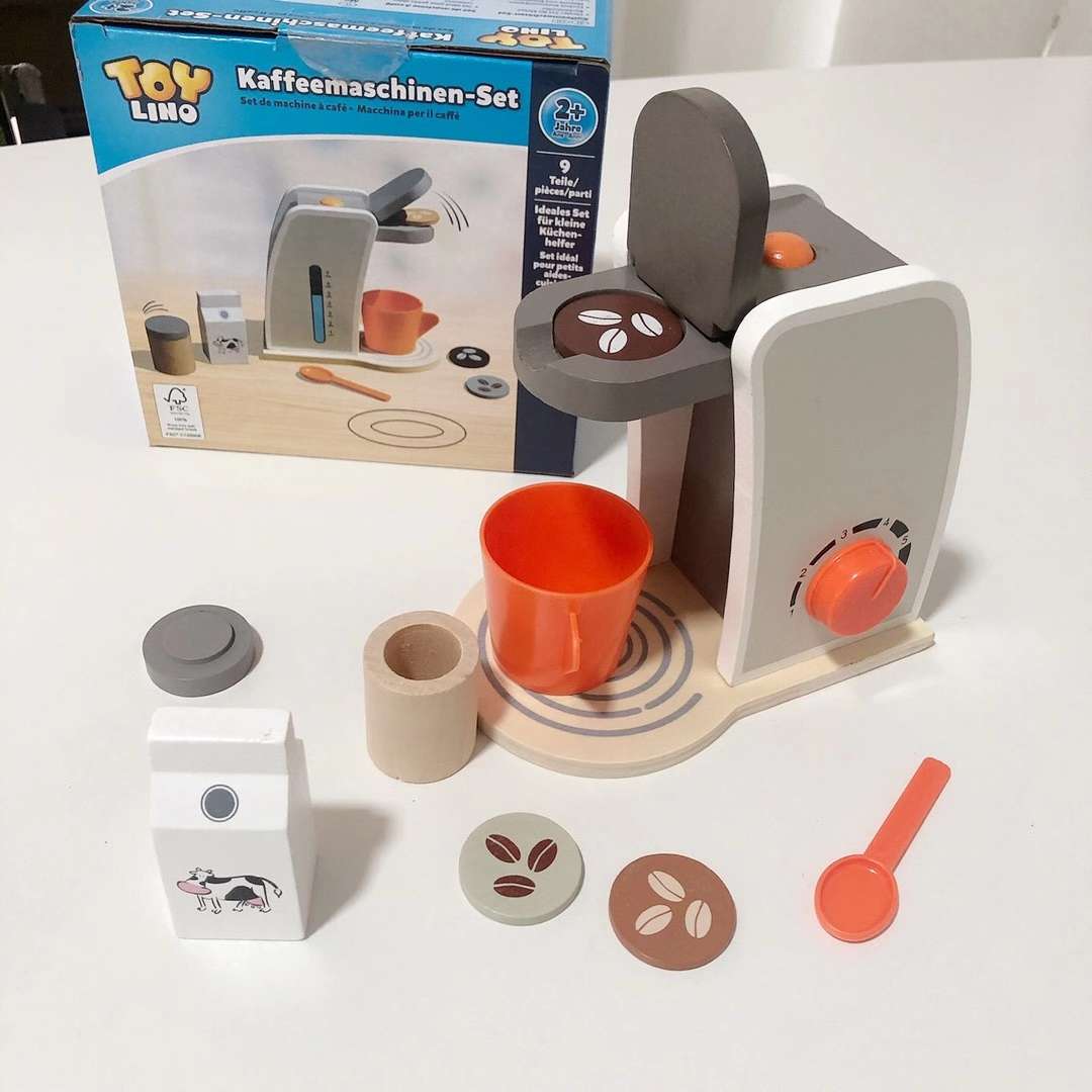 儿童节生日礼物外贸过家家木质仿真玩具咖啡机儿童过家家角色扮演厨房过家家益智木制玩具亲子互动下午茶早餐烤面包土司机煎鸡蛋
