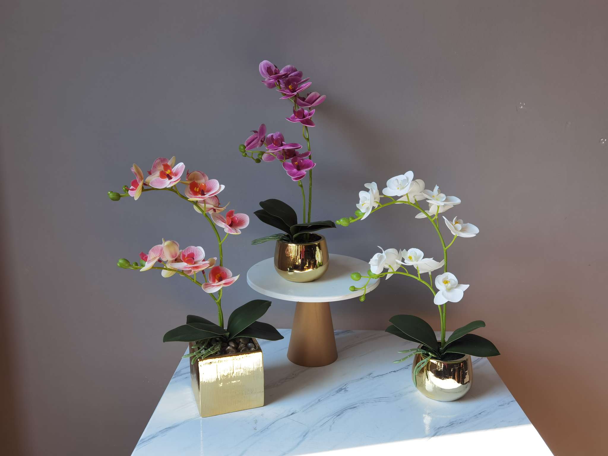 Light luxury simulation Phalaenopsis potted plant bonsai, home decoration ornaments, coffee tables, TV cabinets, dining tables, tabletop decorations, best-selling products for foreign trade Specification image