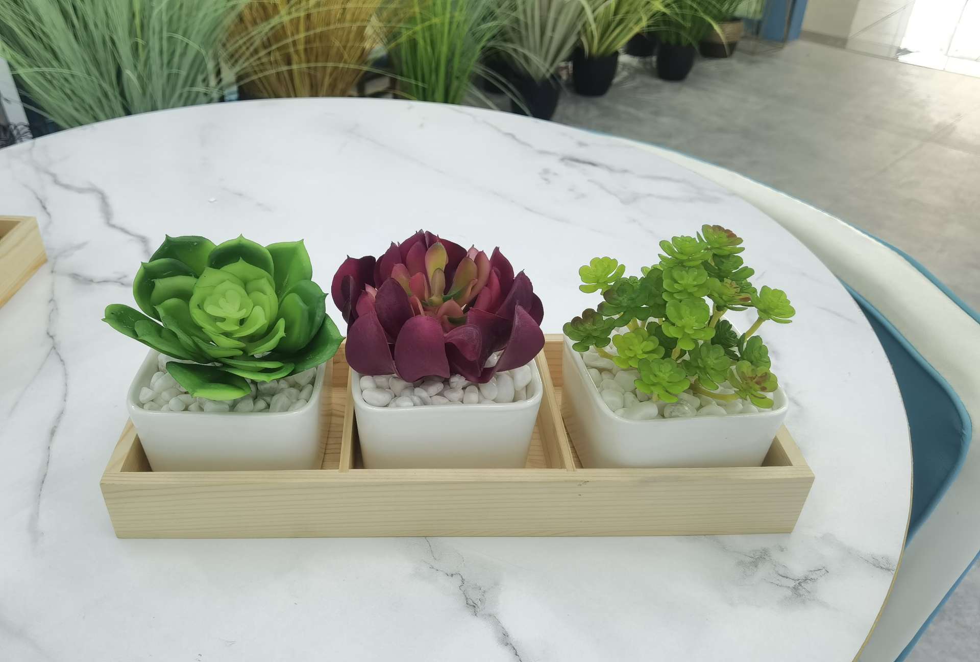 Simulated succulent plant potted plants, bonsai sets, home decoration items, coffee tables, TV cabinets, dining tables, tabletop decorations, best-selling products for foreign trade Specification image