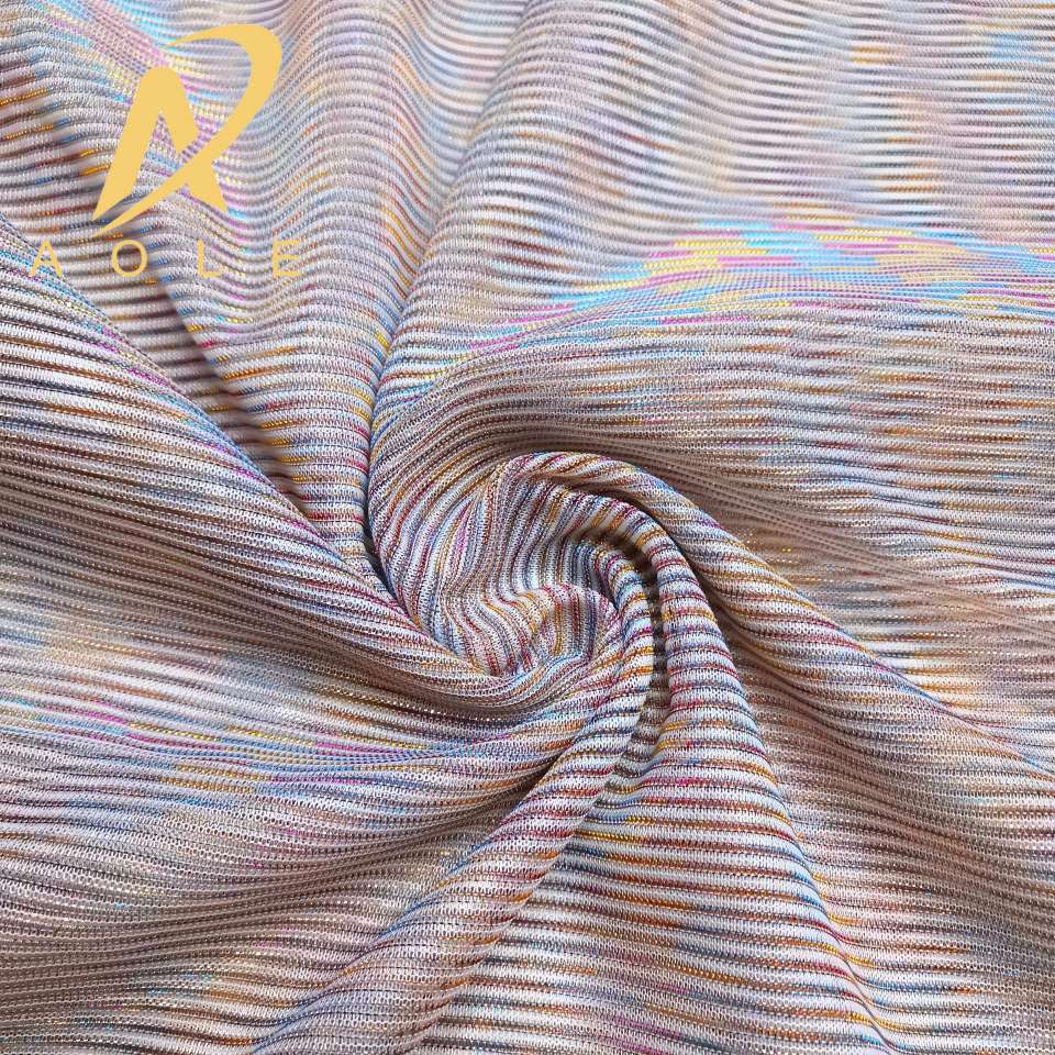 Tricolor Slideshow Silk Multi-Color Bright Silk Summer Swimsuit Sag Mesh Cloth Thin Clothing Half Skirt Fabric