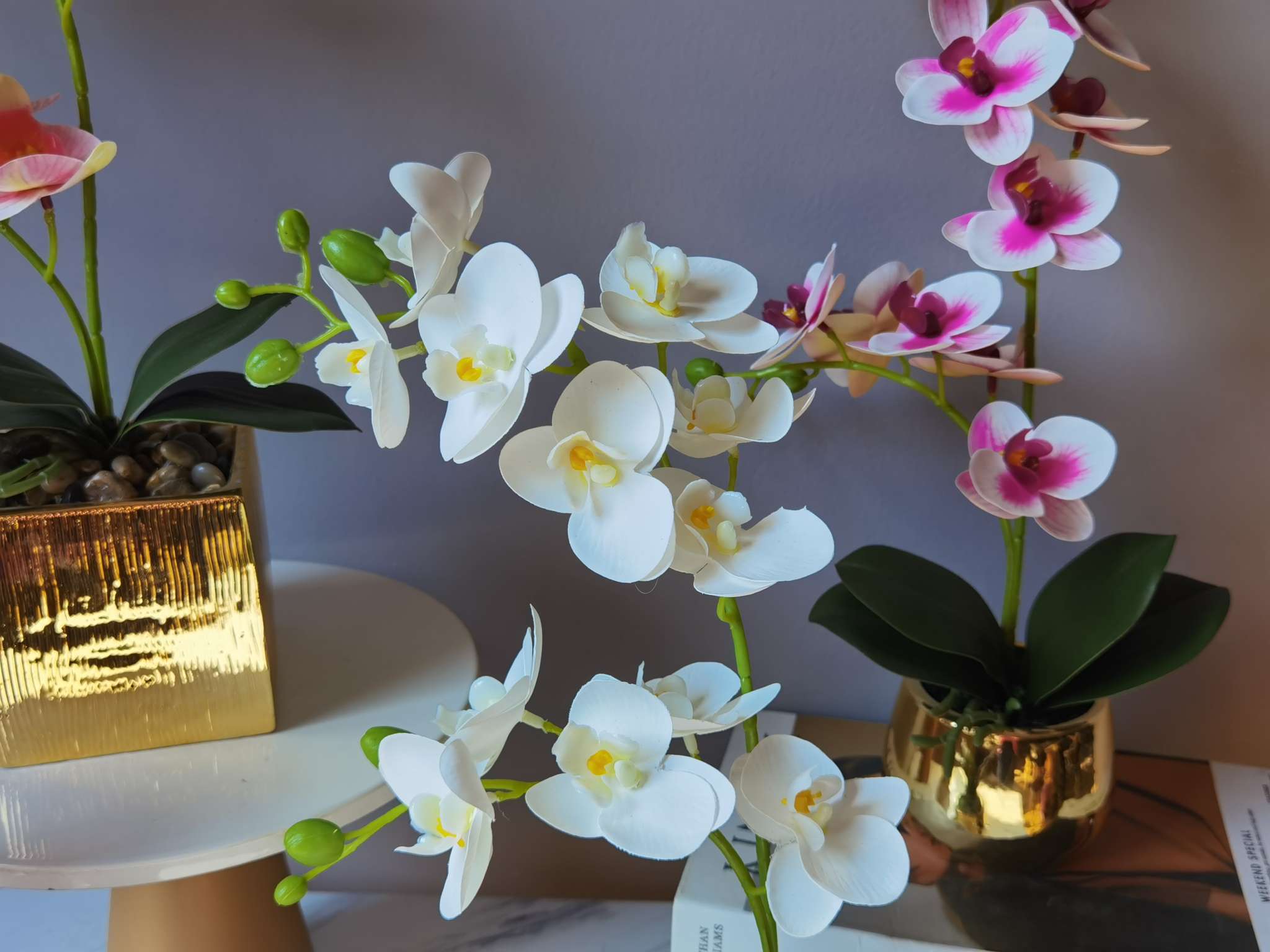 Light luxury simulation Phalaenopsis potted plant bonsai, home decoration ornaments, coffee tables, TV cabinets, dining tables, tabletop decorations, best-selling products for foreign trade undefined