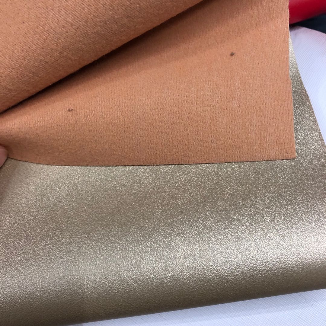 Factory direct sales of eco-friendly calfskin leather fabric pvc bag belt packaging box fabric undefined