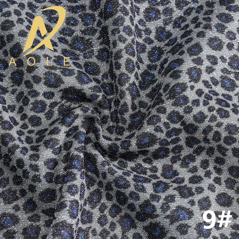 Leopard Print Thread Cloth Gold Thread Cloth Headdress Muslim Headscarf Women's Skirt Fabric Item Picture