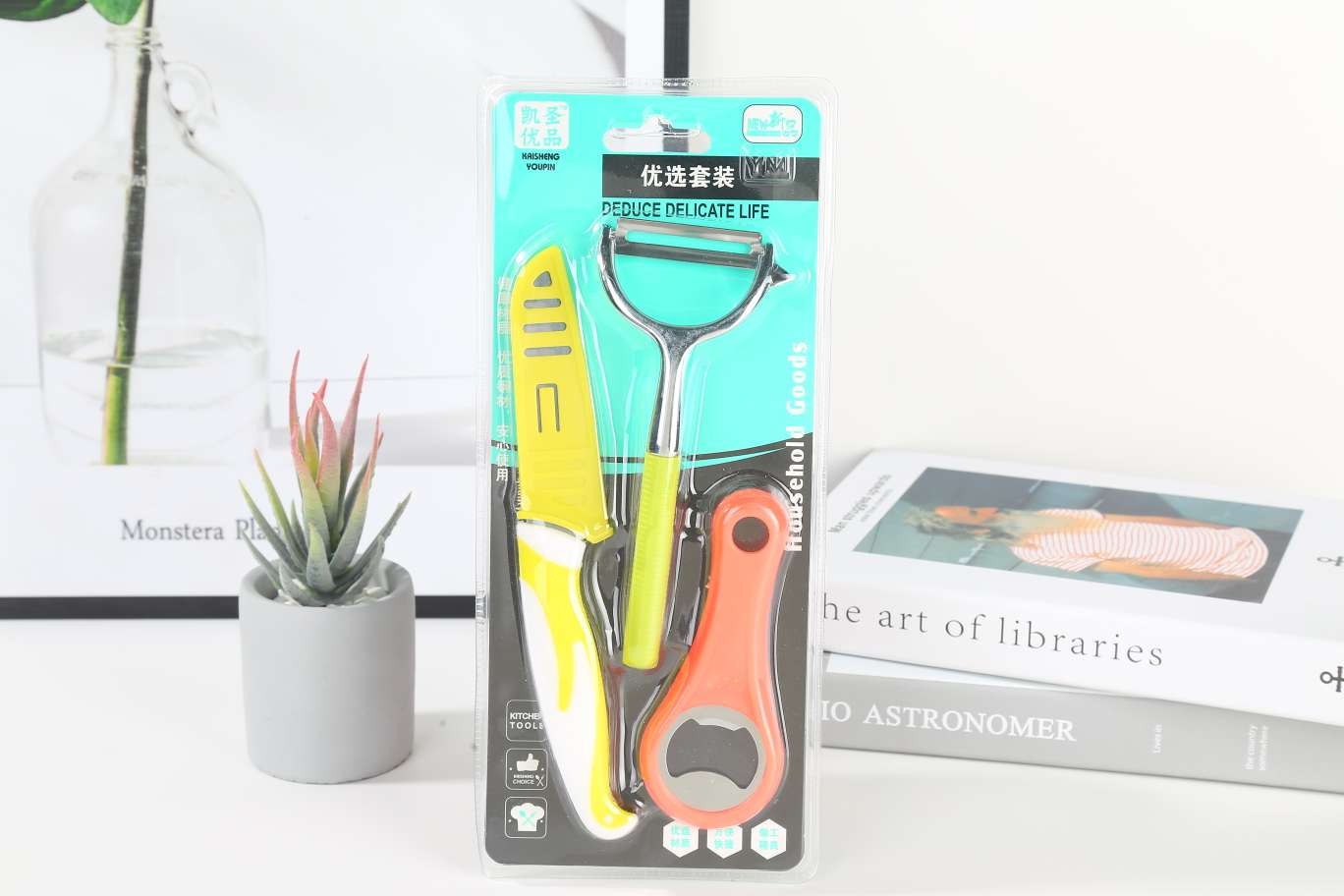 k-803 Multi-functional stainless steel red wine Bottle opener, planer knife, small knife, Seahorse knife, wine knife, bottle opener 3-piece set, Beer screwdriver details Picture