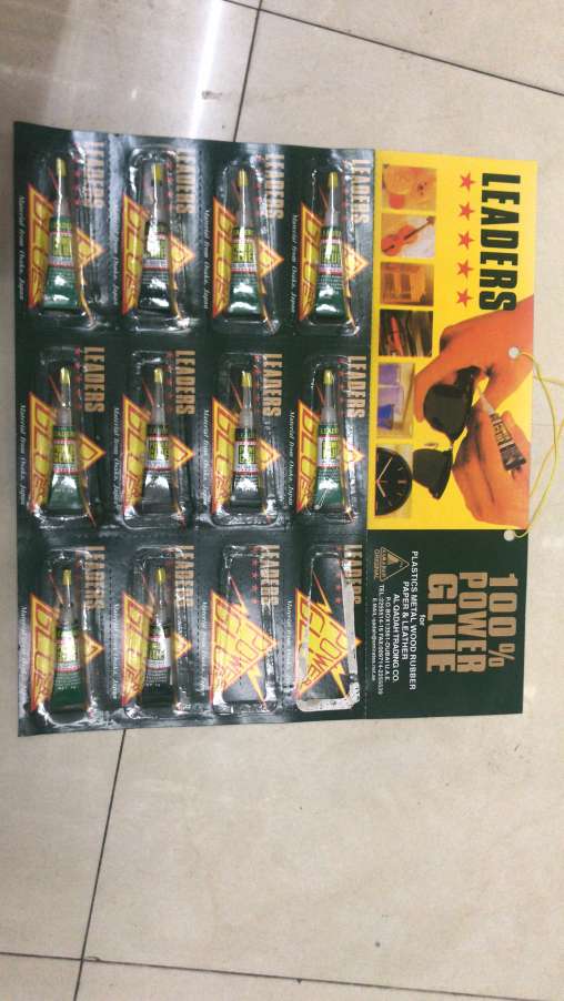 3克12支强力胶带针小头墨绿色纸卡