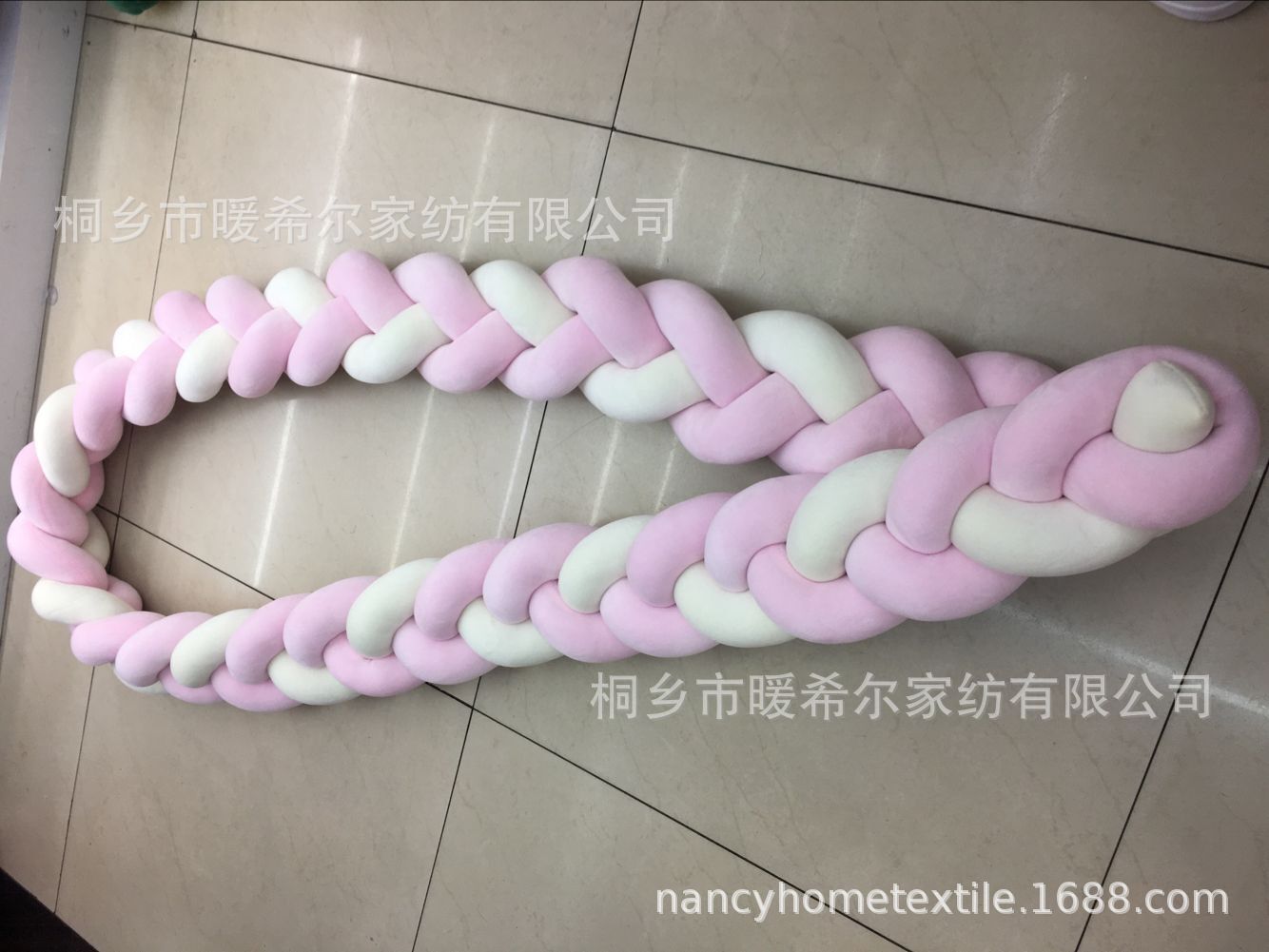 素色宝宝绒麻花婴儿床围纯色围栏防碰撞防受伤锴瑞奇