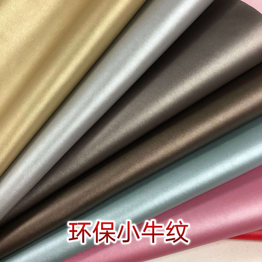 Factory direct sales of eco-friendly calfskin leather fabric pvc bag belt packaging box fabric