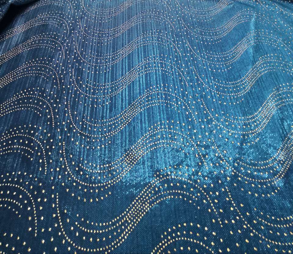 S-shaped wavy textured glossy silk fabric with full dots for Muslim headscarves, hats, stage and dance costumes Application Scenario