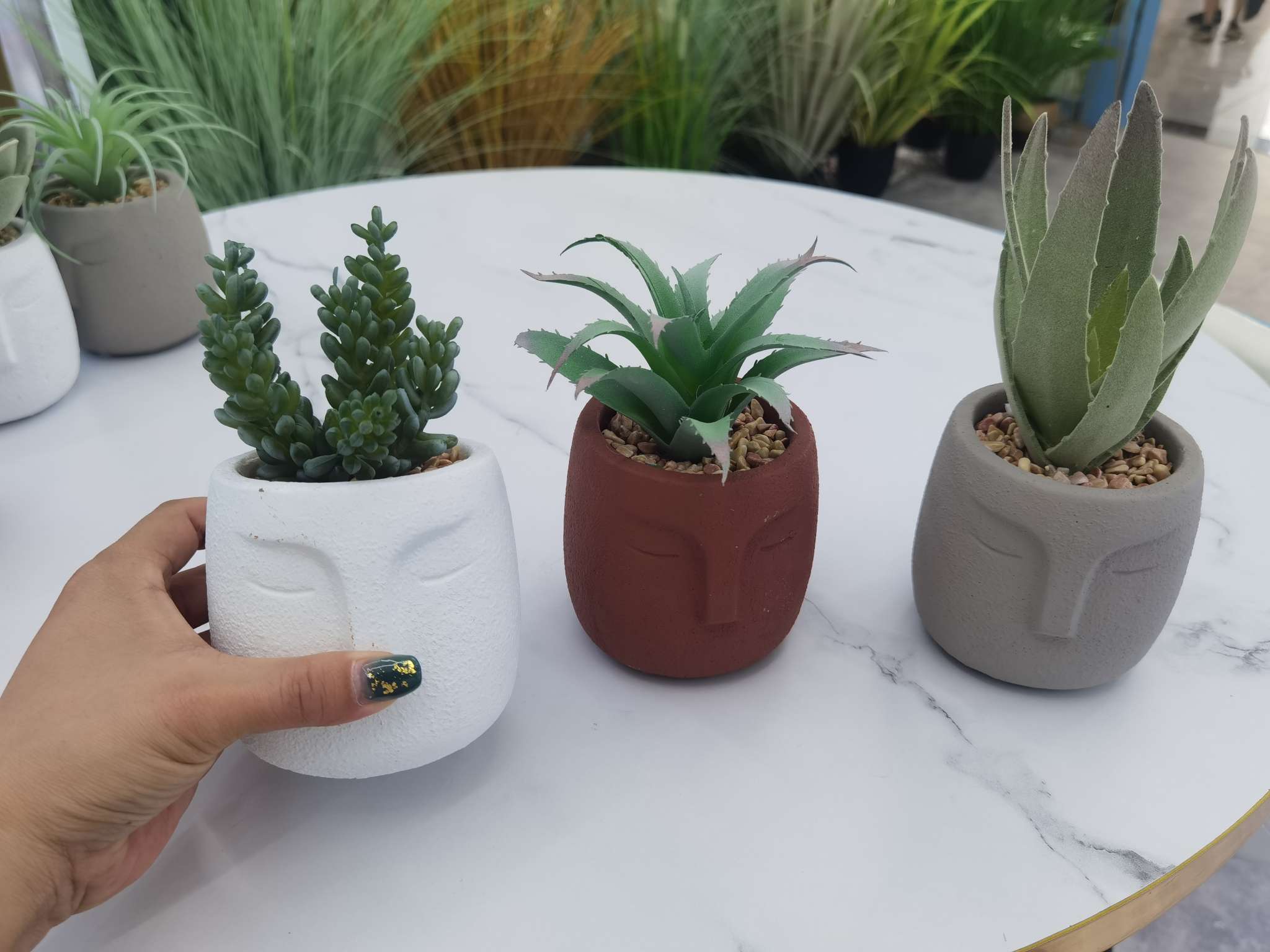 Hanlv Handicrafts Creative simulation succulent plant potted bonsai home decoration ornaments undefined