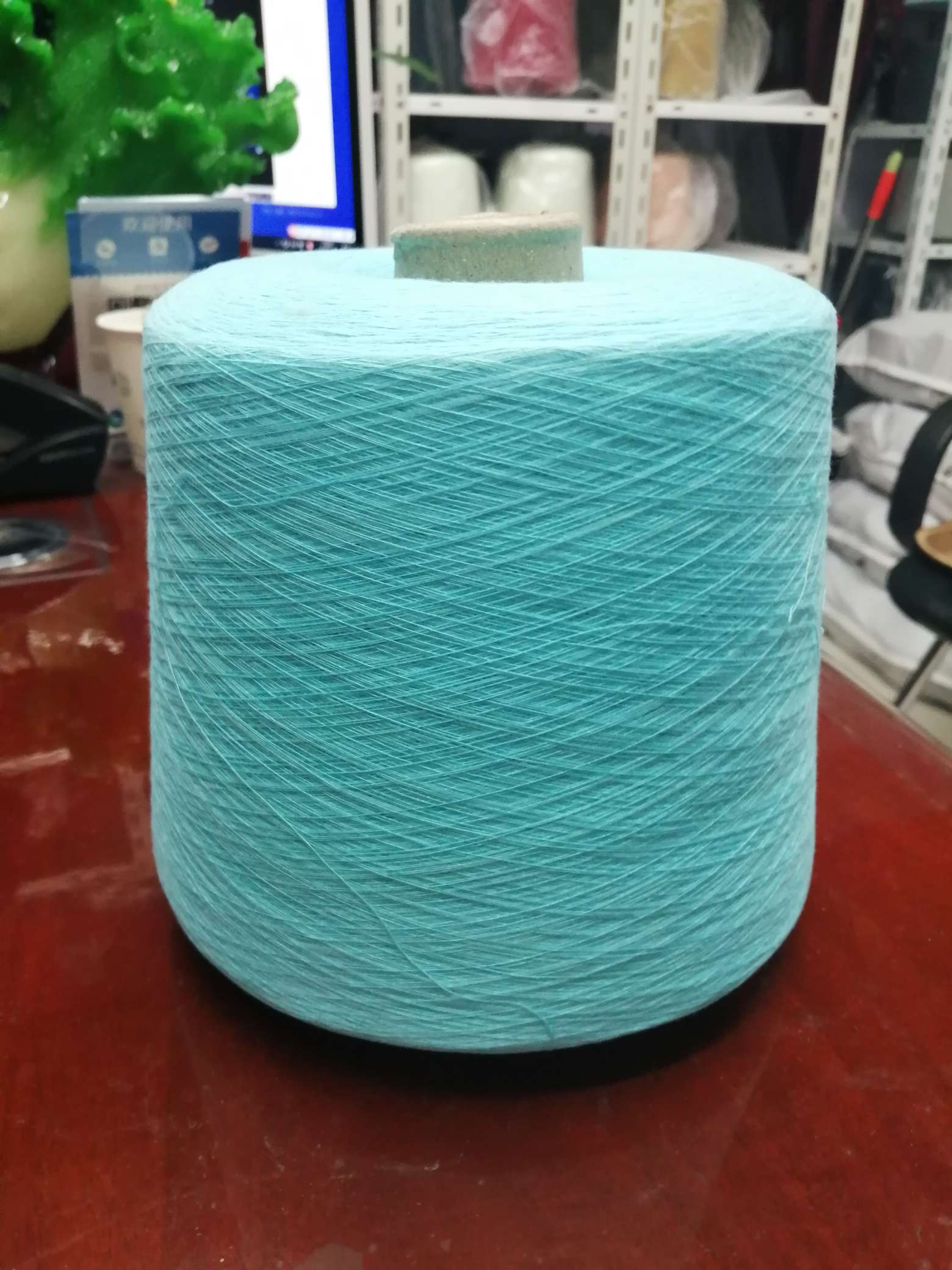 Pure Cotton Spinning Line All Cotton Colored Cotton Yarn High Quality 21 32 Pure Cotton Yarn Light Blue