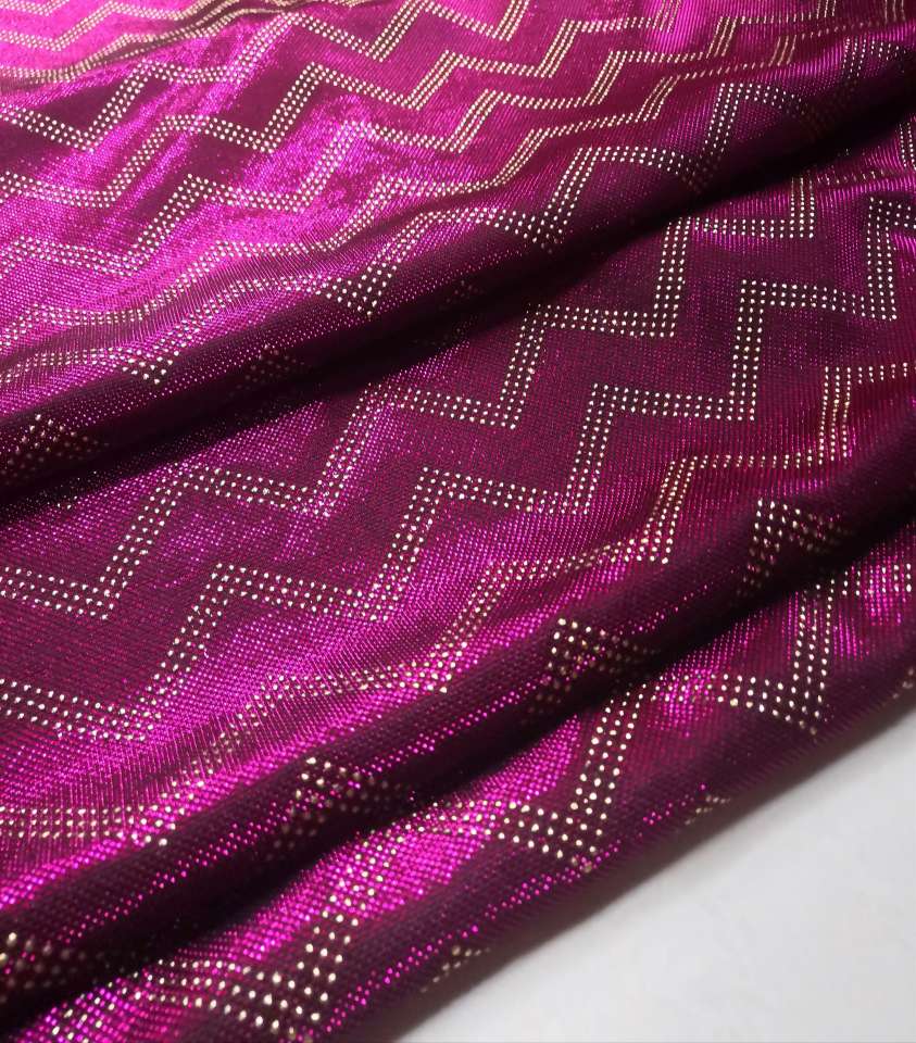 三角波浪纹滴塑亮丝布 垂感金银丝面料 土耳其穆斯林头巾饰品围巾产品图