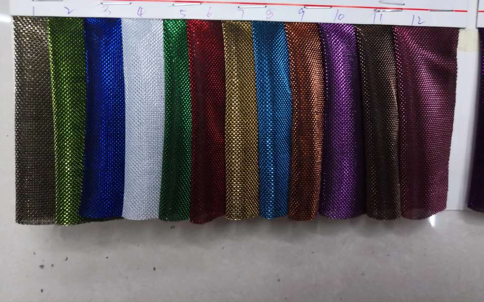 S-shaped wavy textured glossy silk fabric with full dots for Muslim headscarves, hats, stage and dance costumes Item Picture