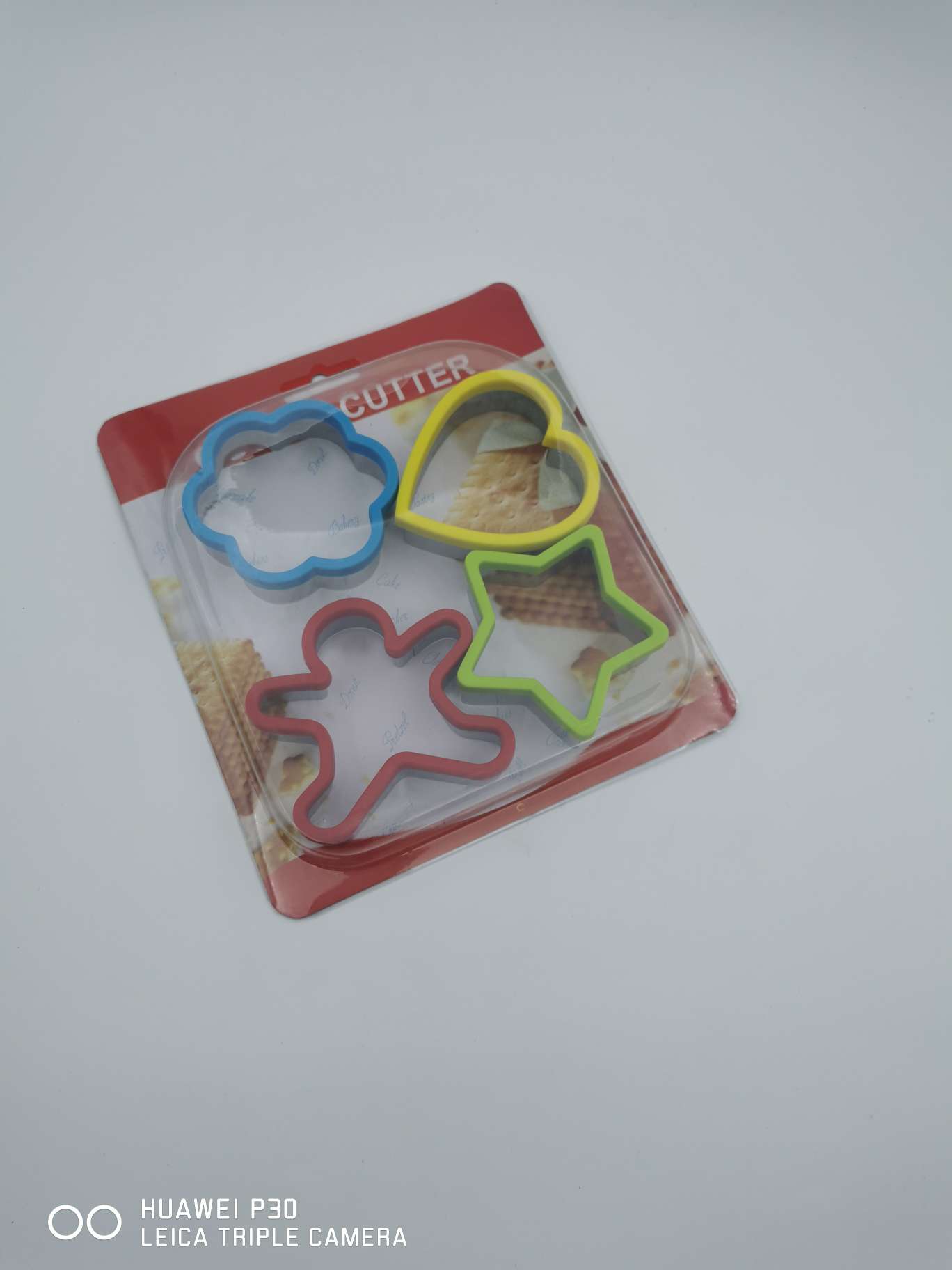 硅胶饼干模具烘焙家用卡通心形星形4件套DIY按压式3d立体水果切模