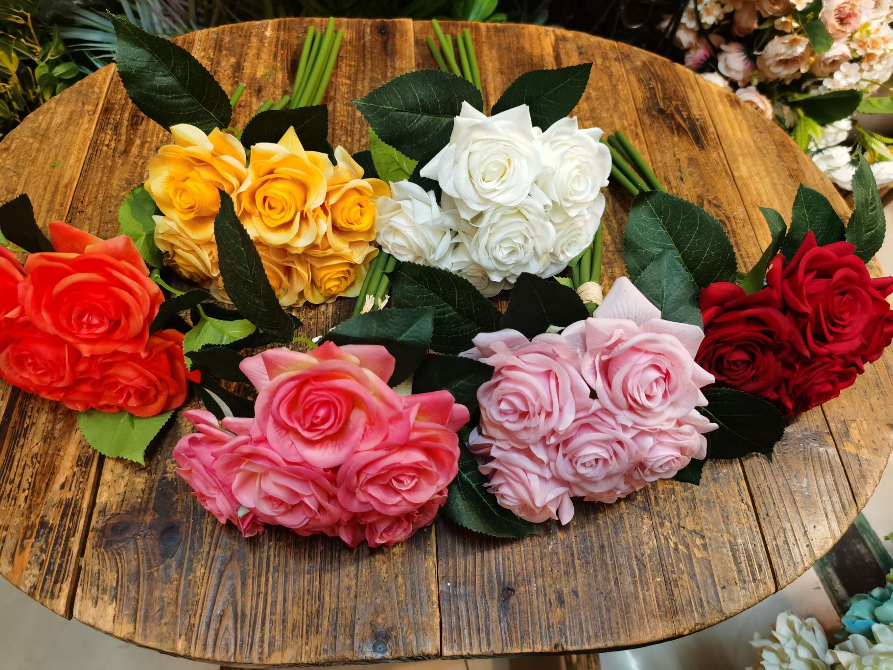 Six of his hands held a bouquet of roses thumbnail