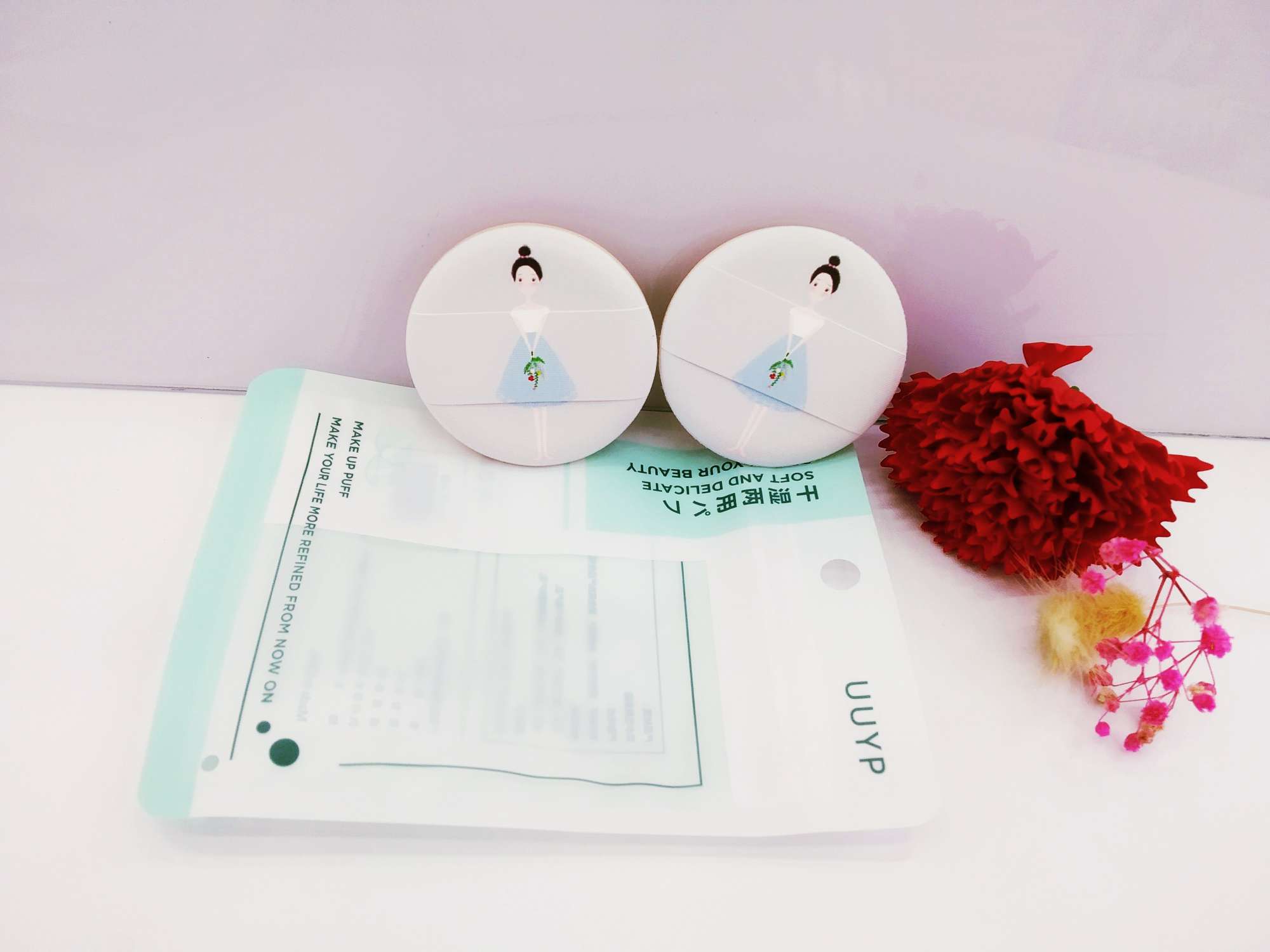 119 printed single air cushion puff, dry and wet powder puff