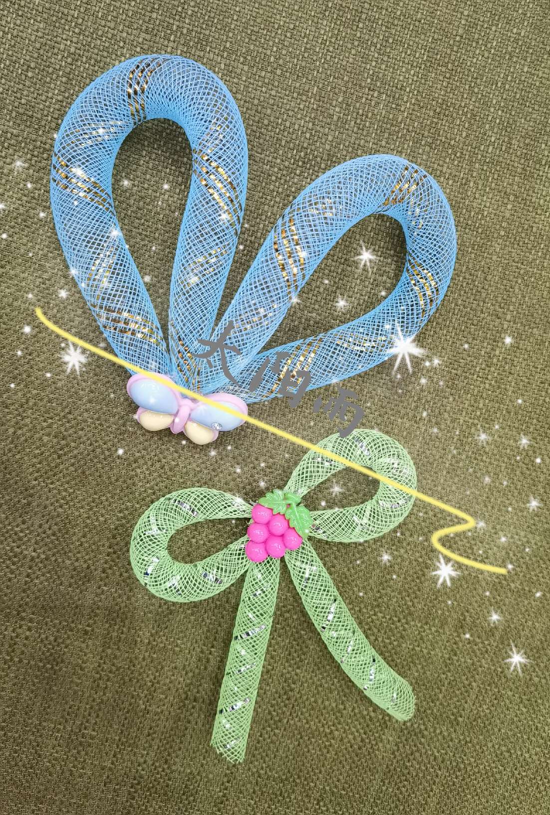 Elastic gauze handicraft accessories flower line with elastic mesh fishbone details Picture