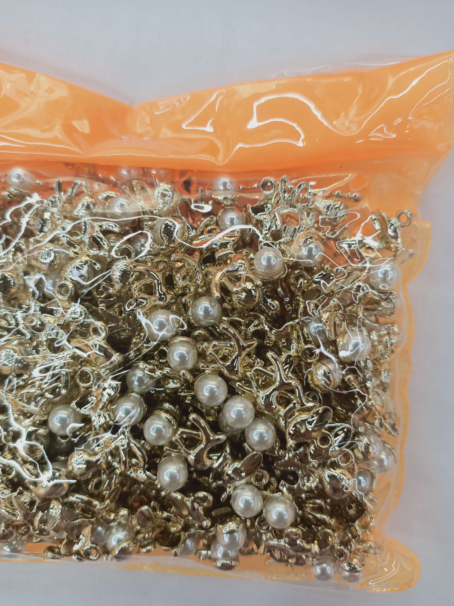 小鹿加珍珠合金配件 志得饰品配件 DIY 网红爆款