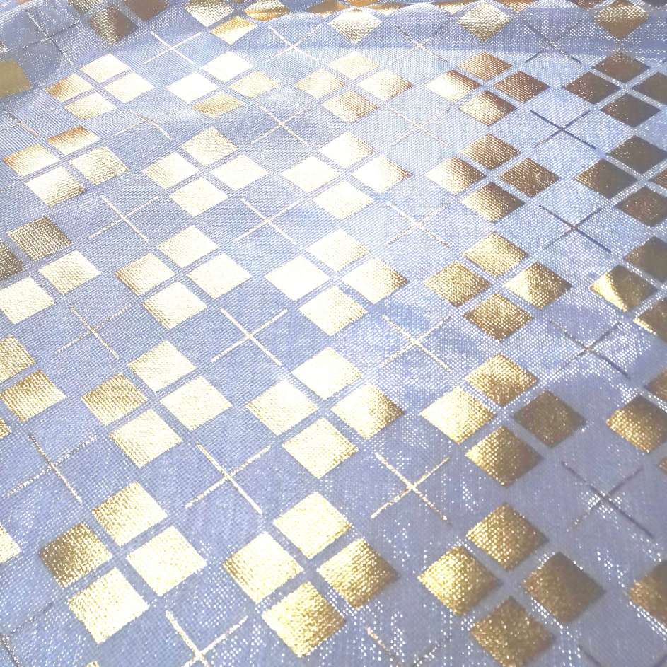 Diamond-shaped small square gilded shiny silk fabric, Muslim headscarf accessories, handicrafts, stage dance costume fabric Specification image