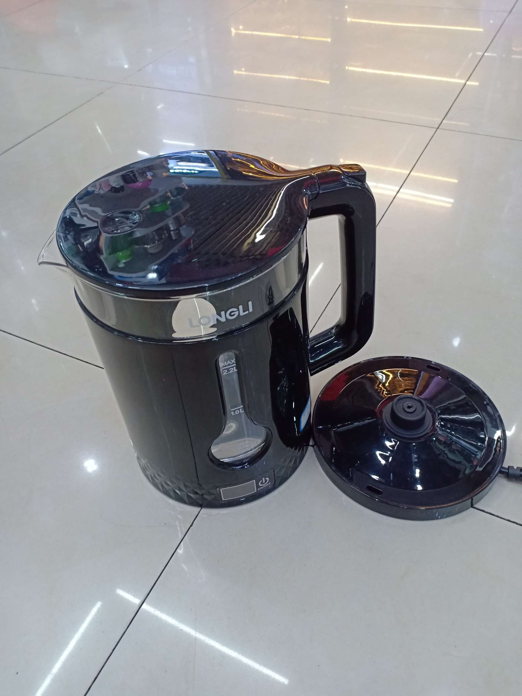 Foreign trade electric kettle, glass electric kettle, one-piece formed inner pot boiling kettle details Picture