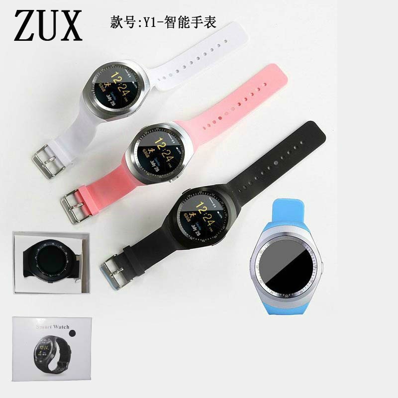 Y1智能手表电话卡手表拍照音乐一键设置来电信息提醒功能产品图