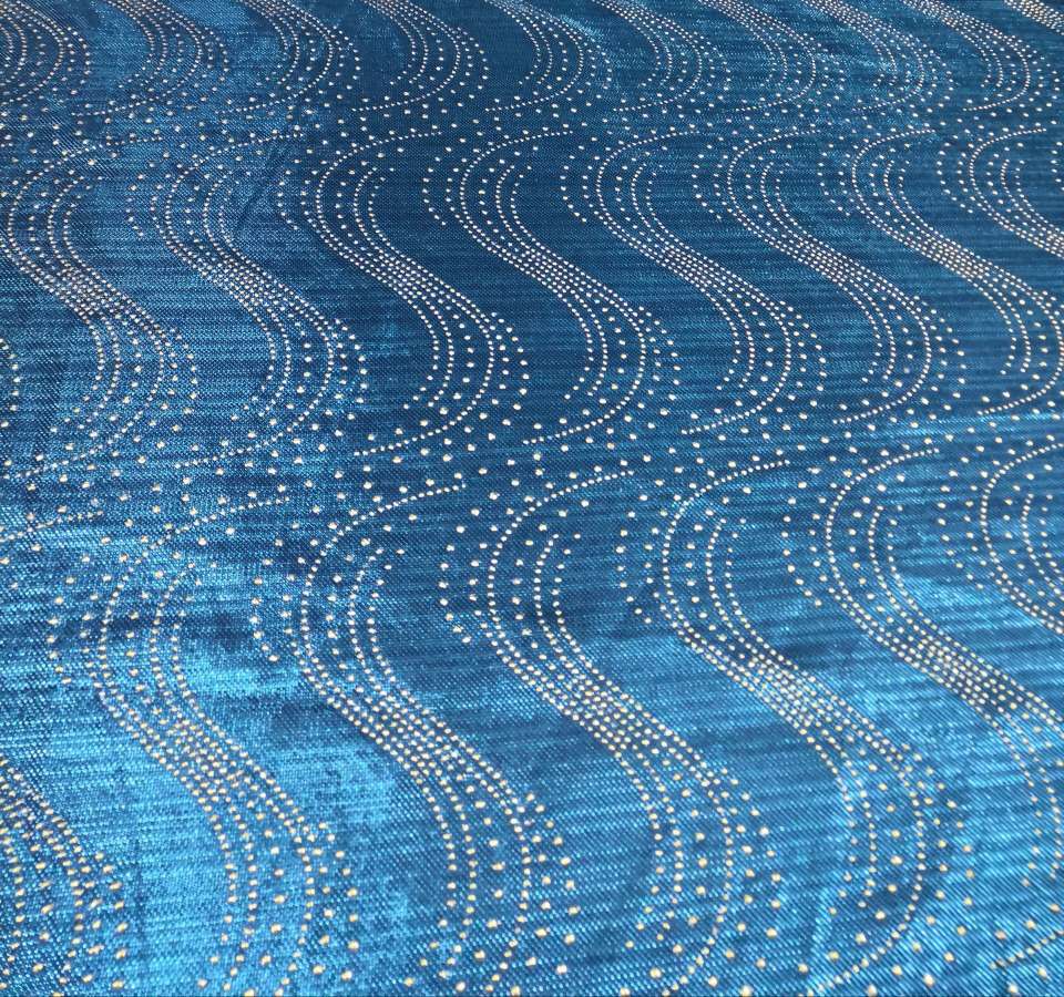 S-shaped wavy textured glossy silk fabric with full dots for Muslim headscarves, hats, stage and dance costumes Specification image