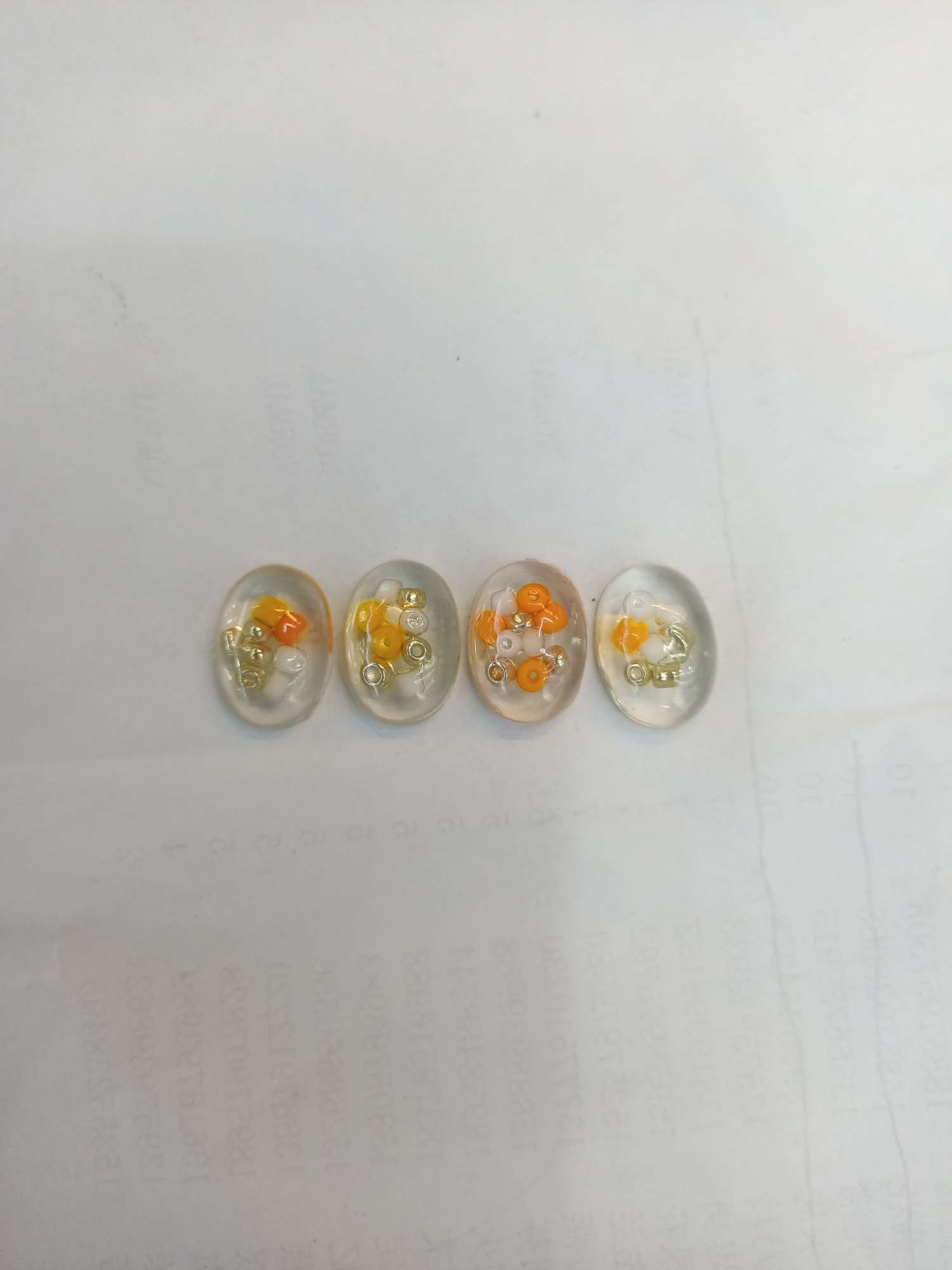 Oval Flat Bottom Plexiglass Bead Fittings
